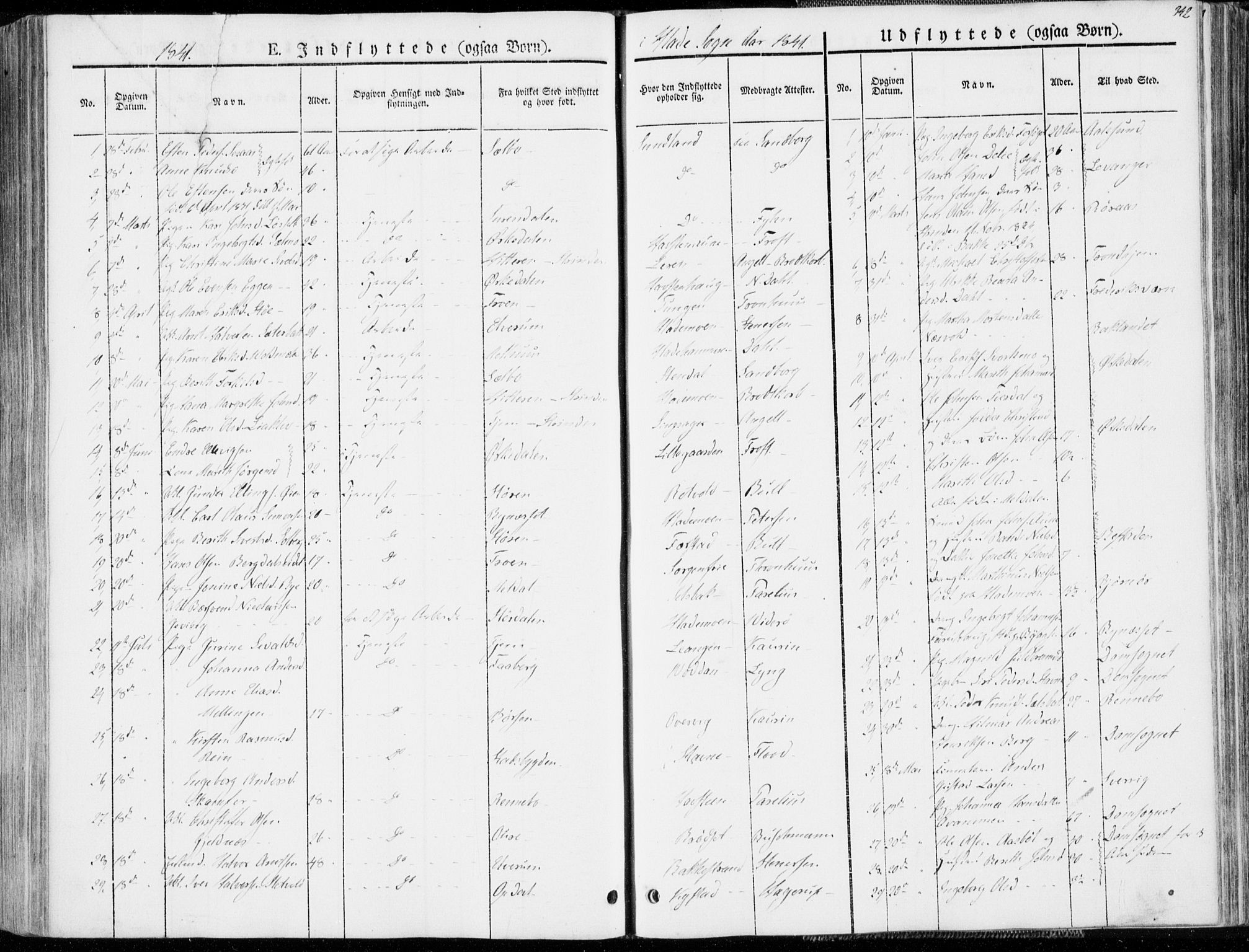 Ministerialprotokoller, klokkerbøker og fødselsregistre - Sør-Trøndelag, SAT/A-1456/606/L0290: Parish register (official) no. 606A05, 1841-1847, p. 342