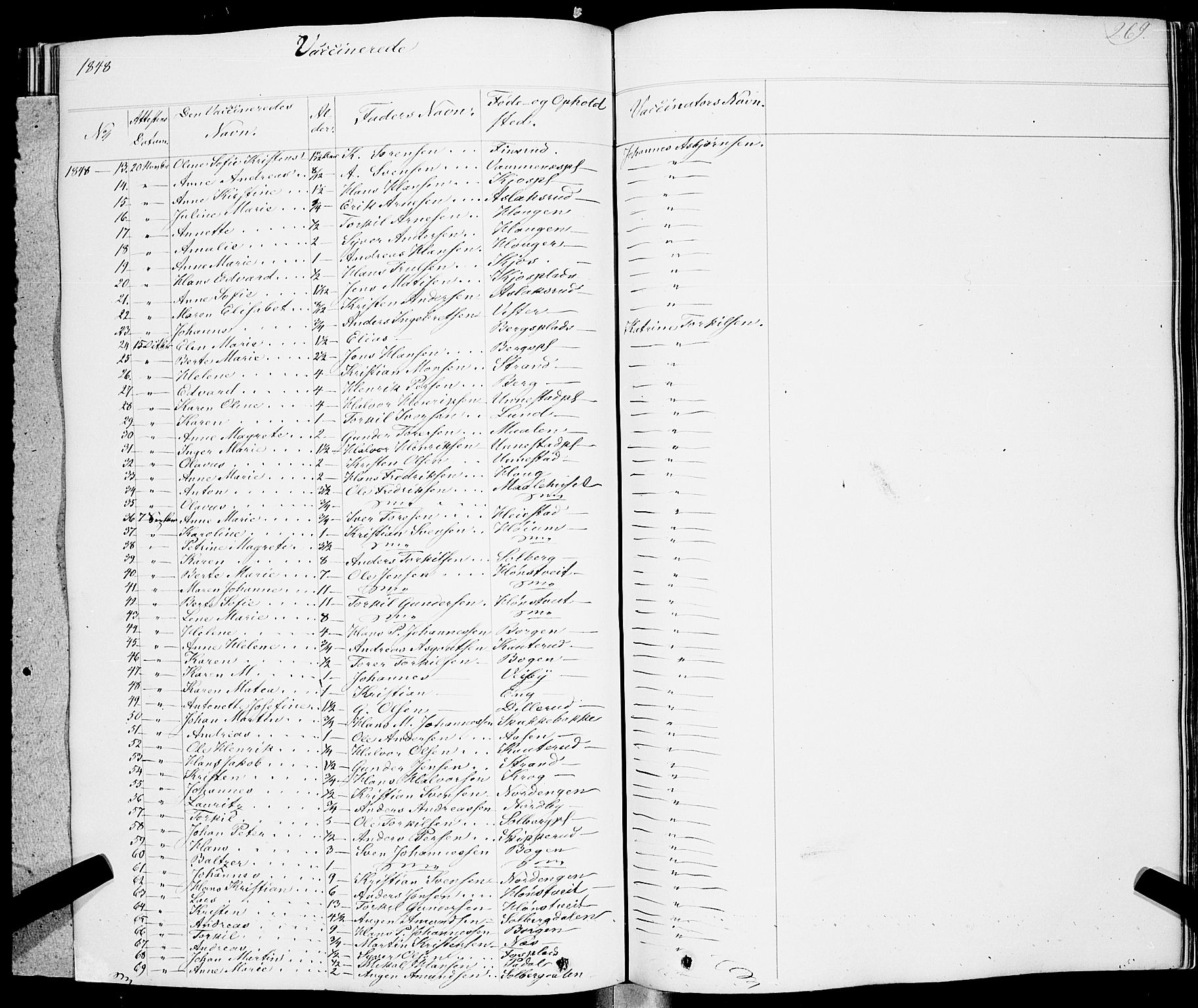 Skiptvet prestekontor Kirkebøker, AV/SAO-A-20009/F/Fa/L0006: Parish register (official) no. 6, 1839-1860, p. 269