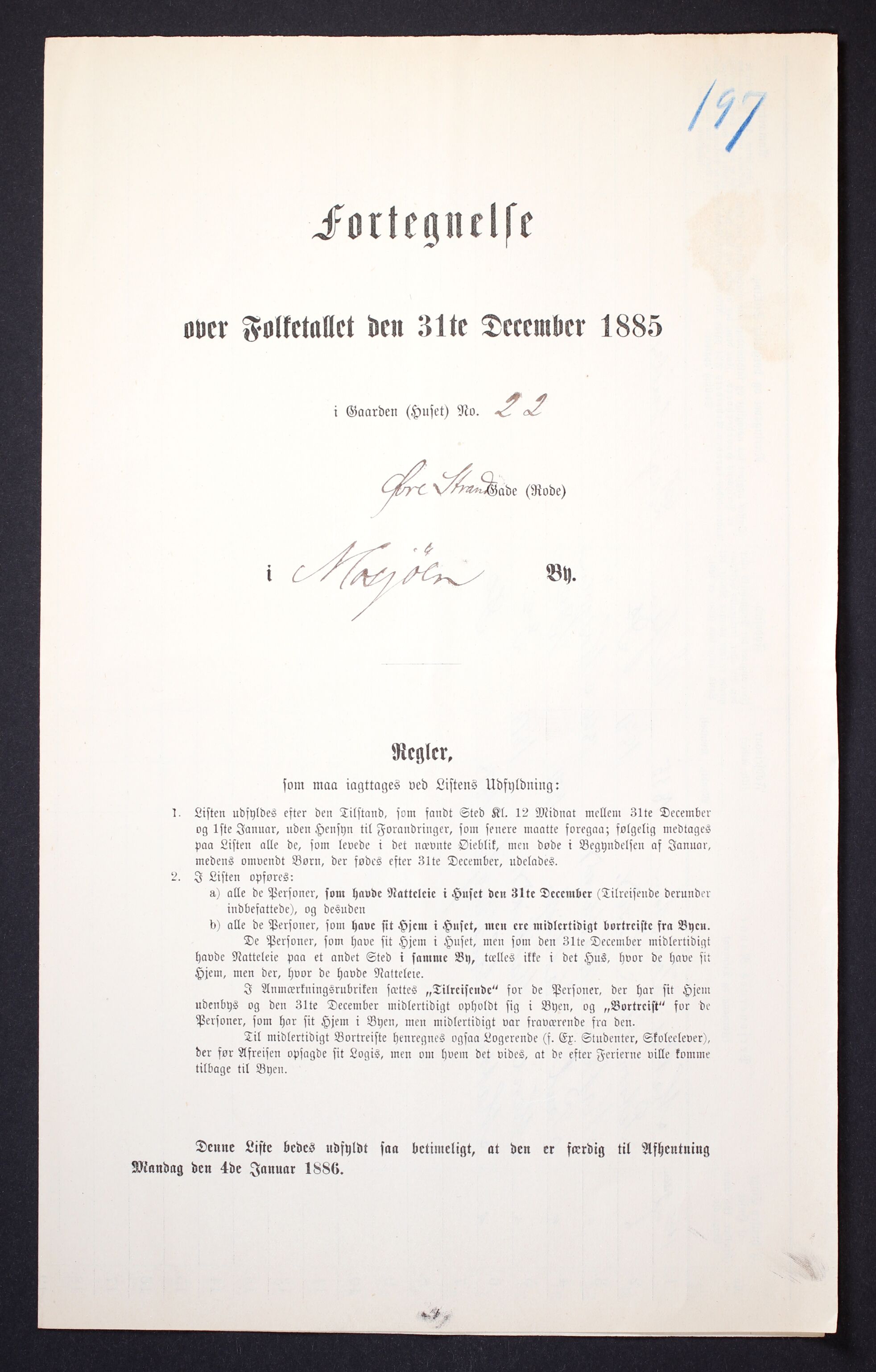 SAT, 1885 census for 1802 Mosjøen, 1885