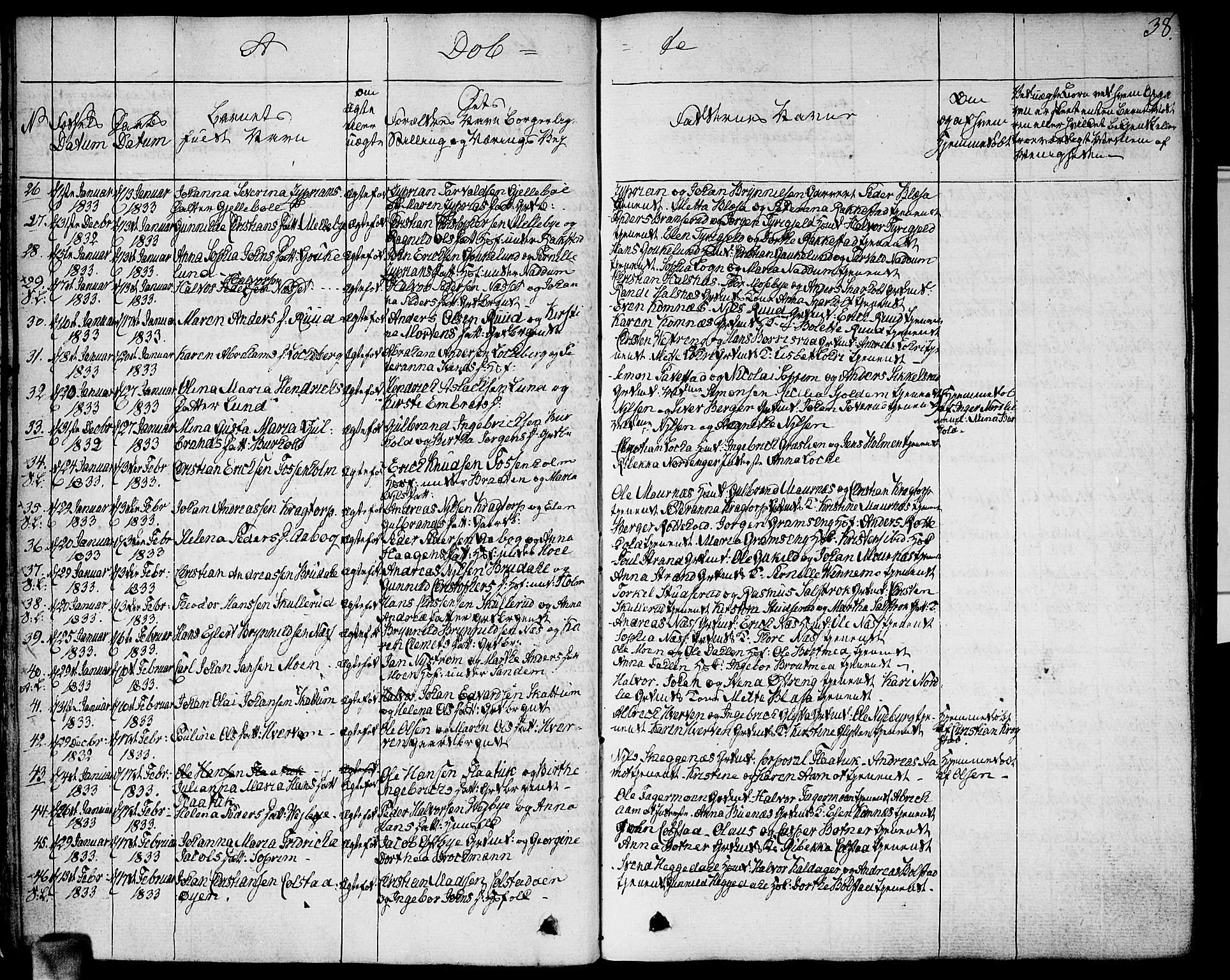 Høland prestekontor Kirkebøker, AV/SAO-A-10346a/F/Fa/L0008: Parish register (official) no. I 8, 1827-1845, p. 38