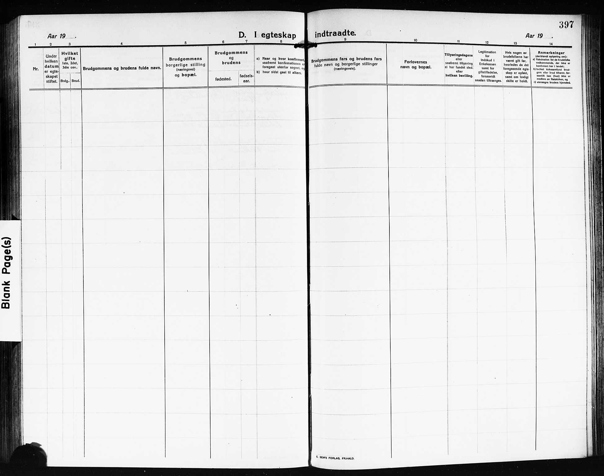 Moss prestekontor Kirkebøker, AV/SAO-A-2003/G/Ga/L0008: Parish register (copy) no. I 8, 1913-1923, p. 397