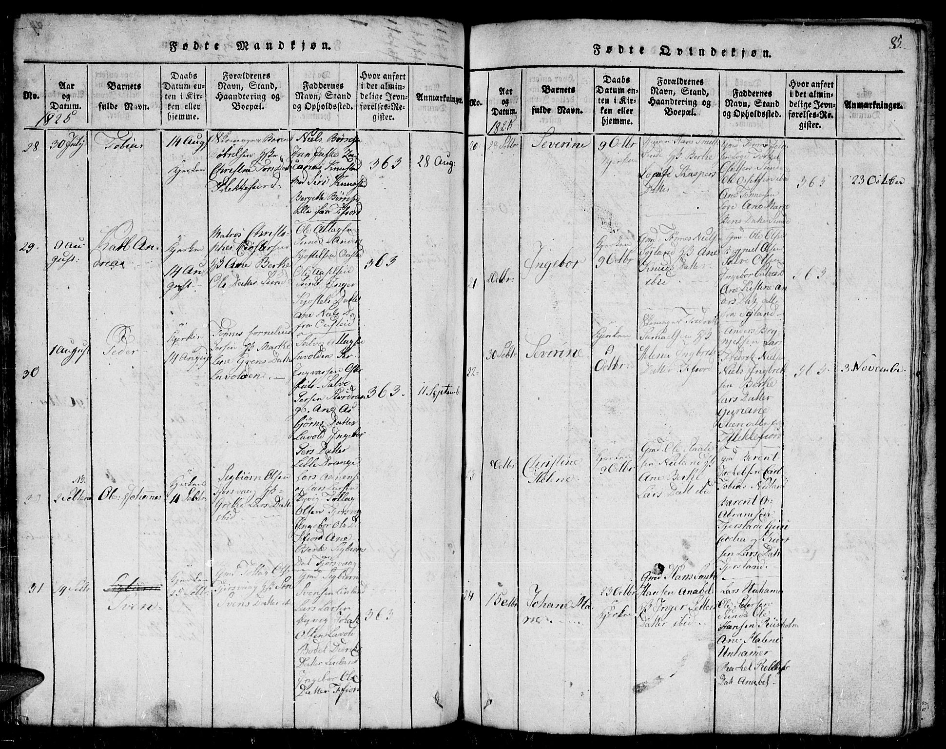 Flekkefjord sokneprestkontor, AV/SAK-1111-0012/F/Fb/Fbc/L0003: Parish register (copy) no. B 3, 1815-1826, p. 85