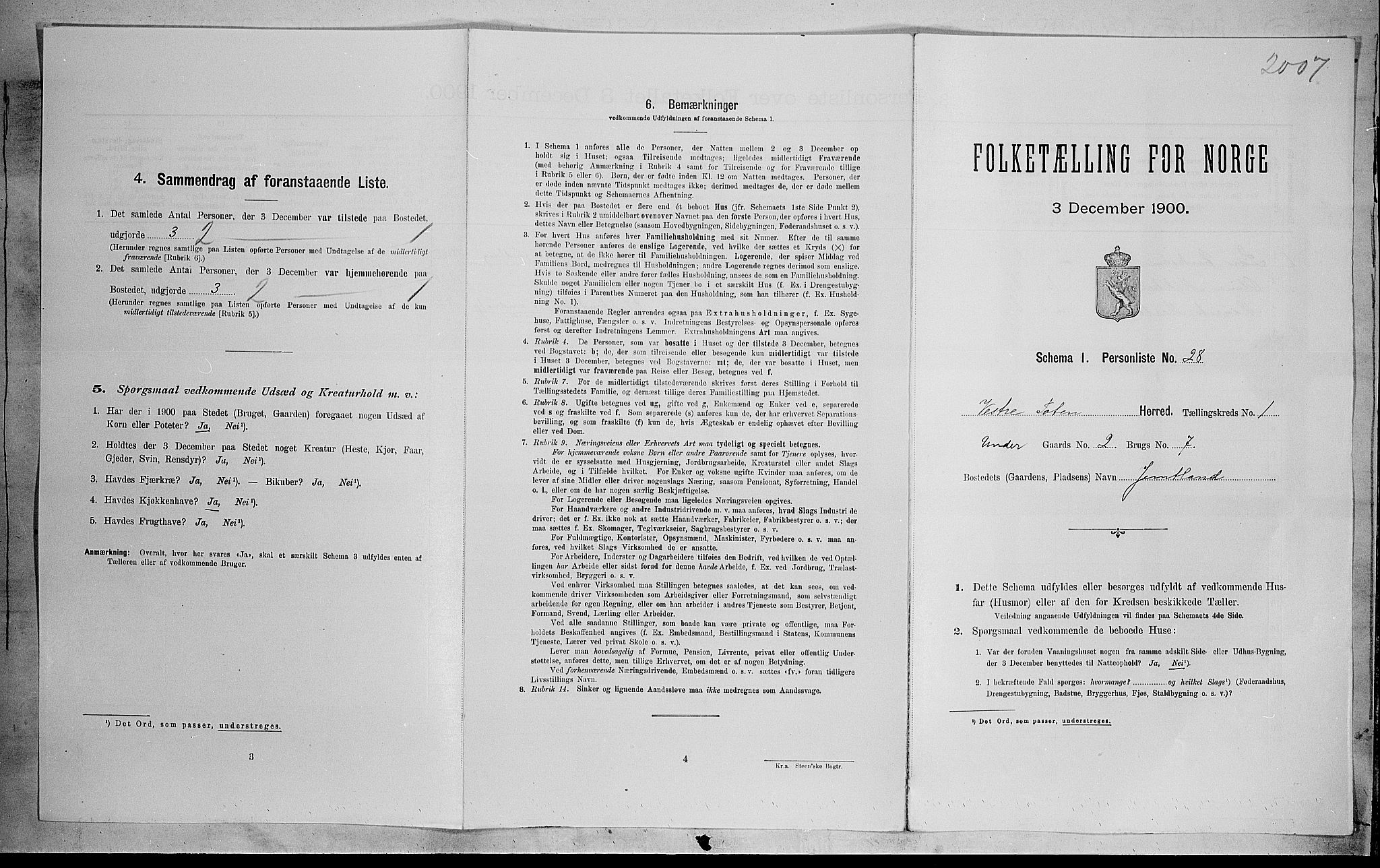 SAH, 1900 census for Vestre Toten, 1900, p. 242