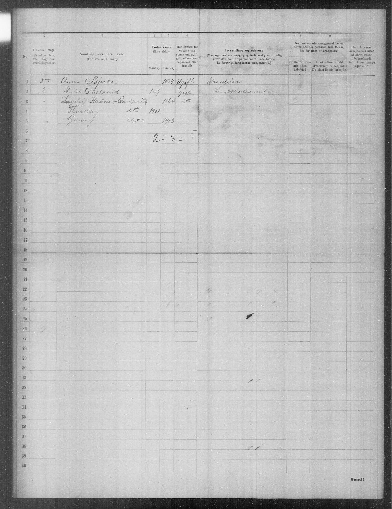 OBA, Municipal Census 1903 for Kristiania, 1903, p. 24766