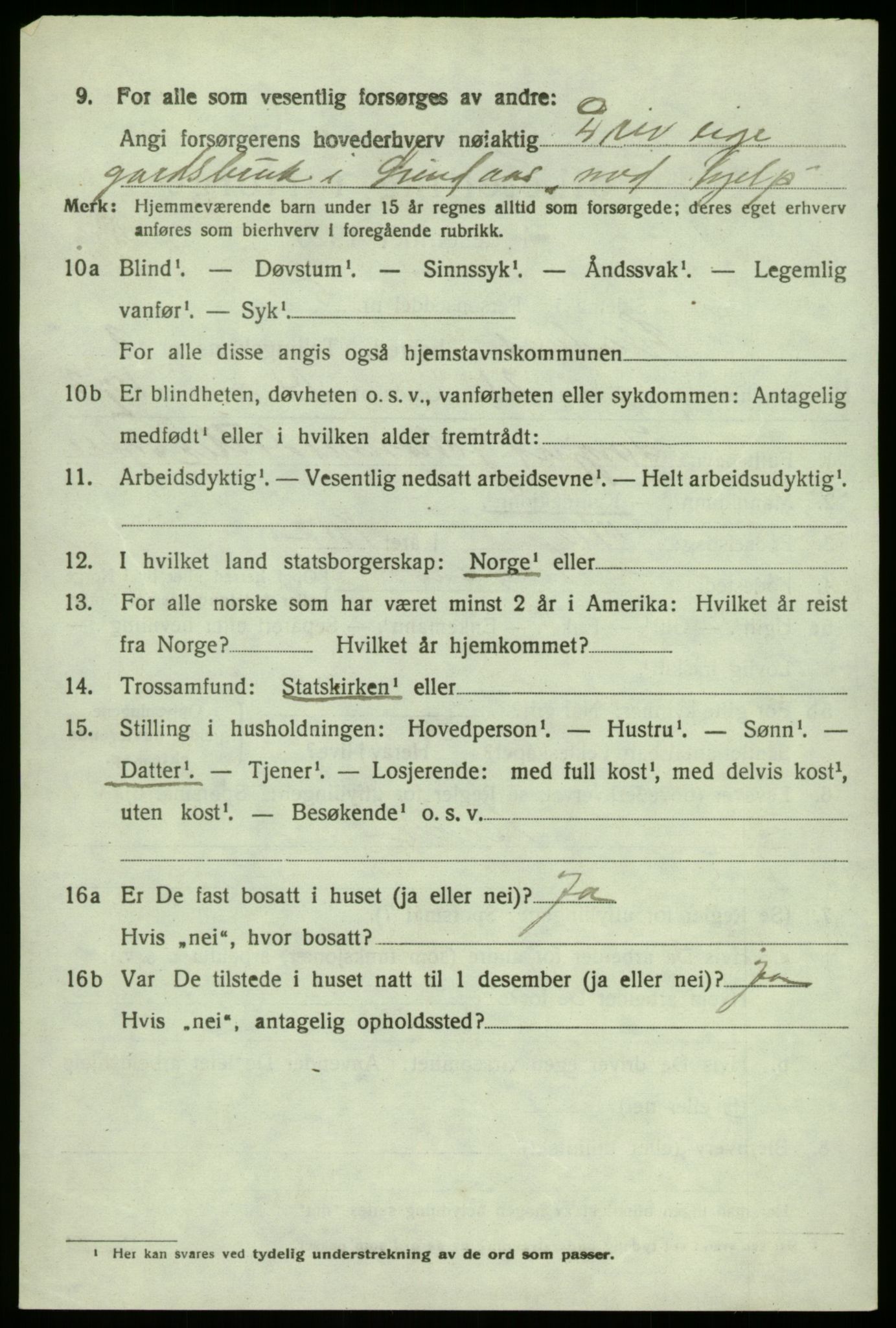 SAB, 1920 census for Lindås, 1920, p. 2240