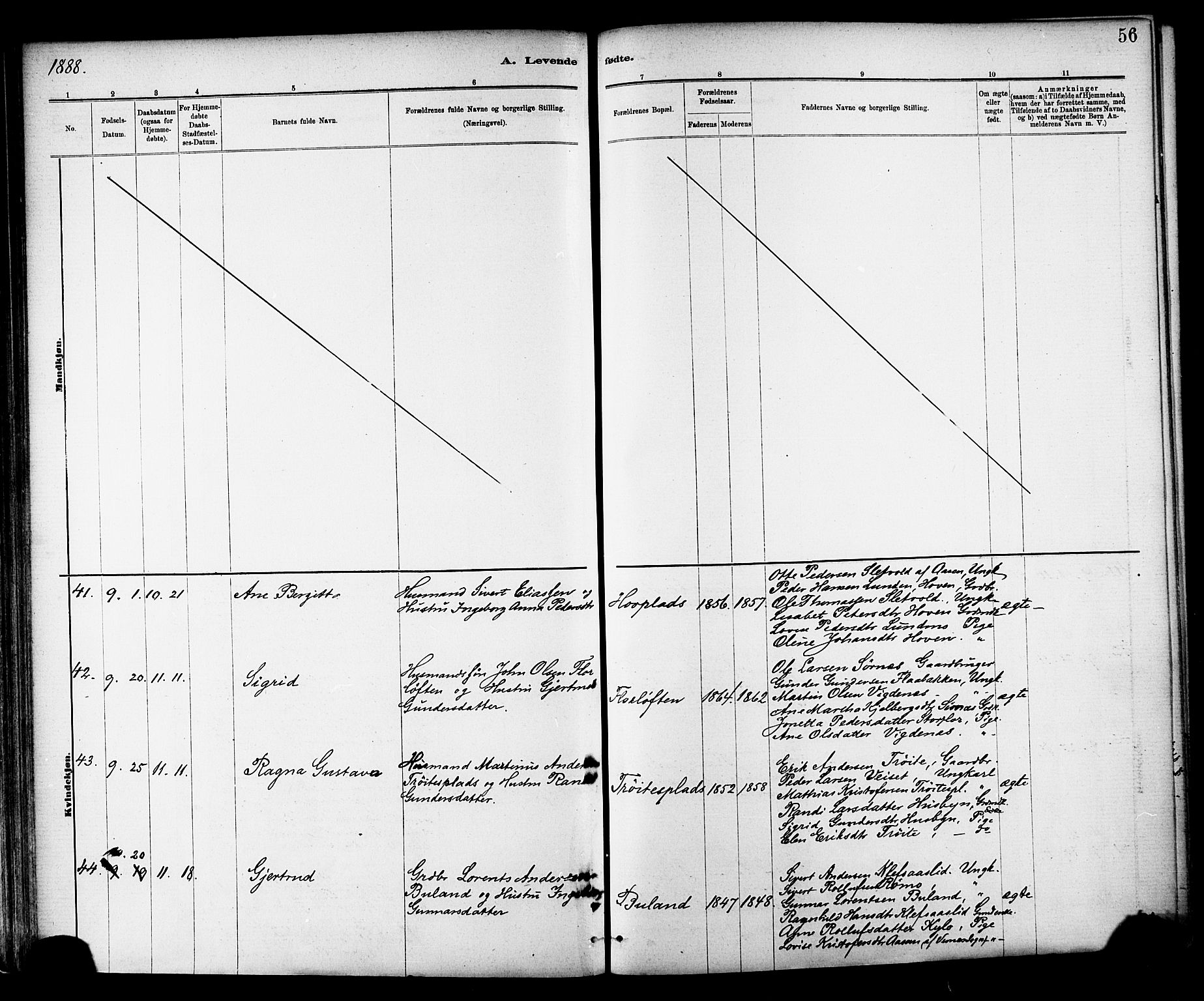 Ministerialprotokoller, klokkerbøker og fødselsregistre - Nord-Trøndelag, SAT/A-1458/703/L0030: Parish register (official) no. 703A03, 1880-1892, p. 56