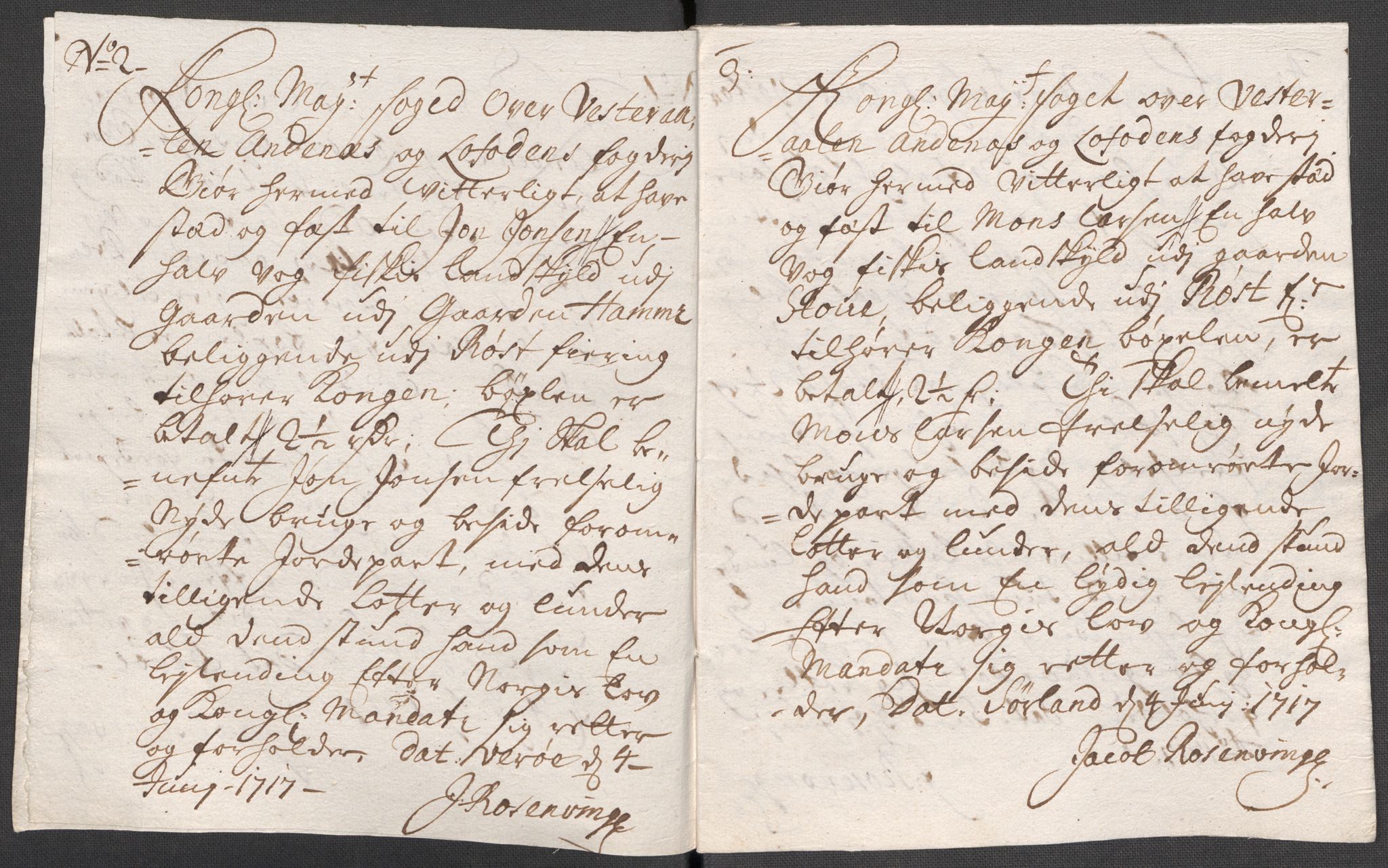 Rentekammeret inntil 1814, Reviderte regnskaper, Fogderegnskap, AV/RA-EA-4092/R67/L4683: Fogderegnskap Vesterålen, Andenes og Lofoten, 1717, p. 195