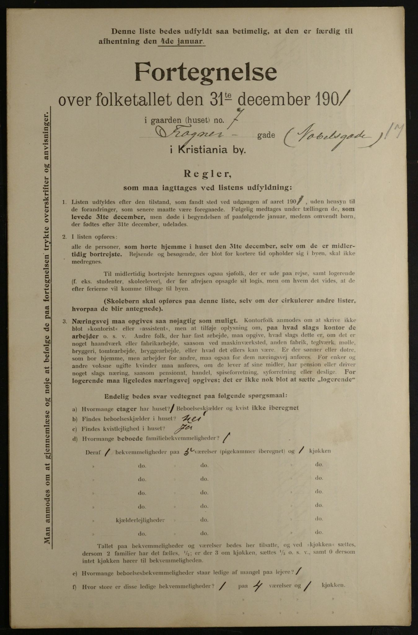 OBA, Municipal Census 1901 for Kristiania, 1901, p. 10935