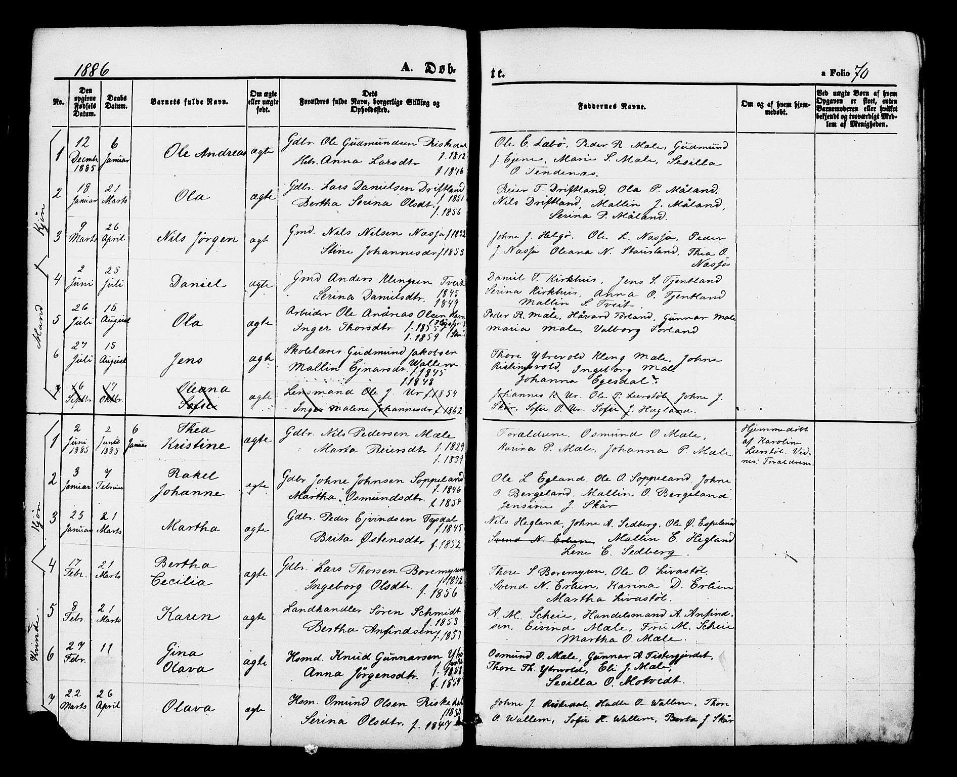 Hjelmeland sokneprestkontor, AV/SAST-A-101843/01/IV/L0012: Parish register (official) no. A 12, 1862-1886, p. 70