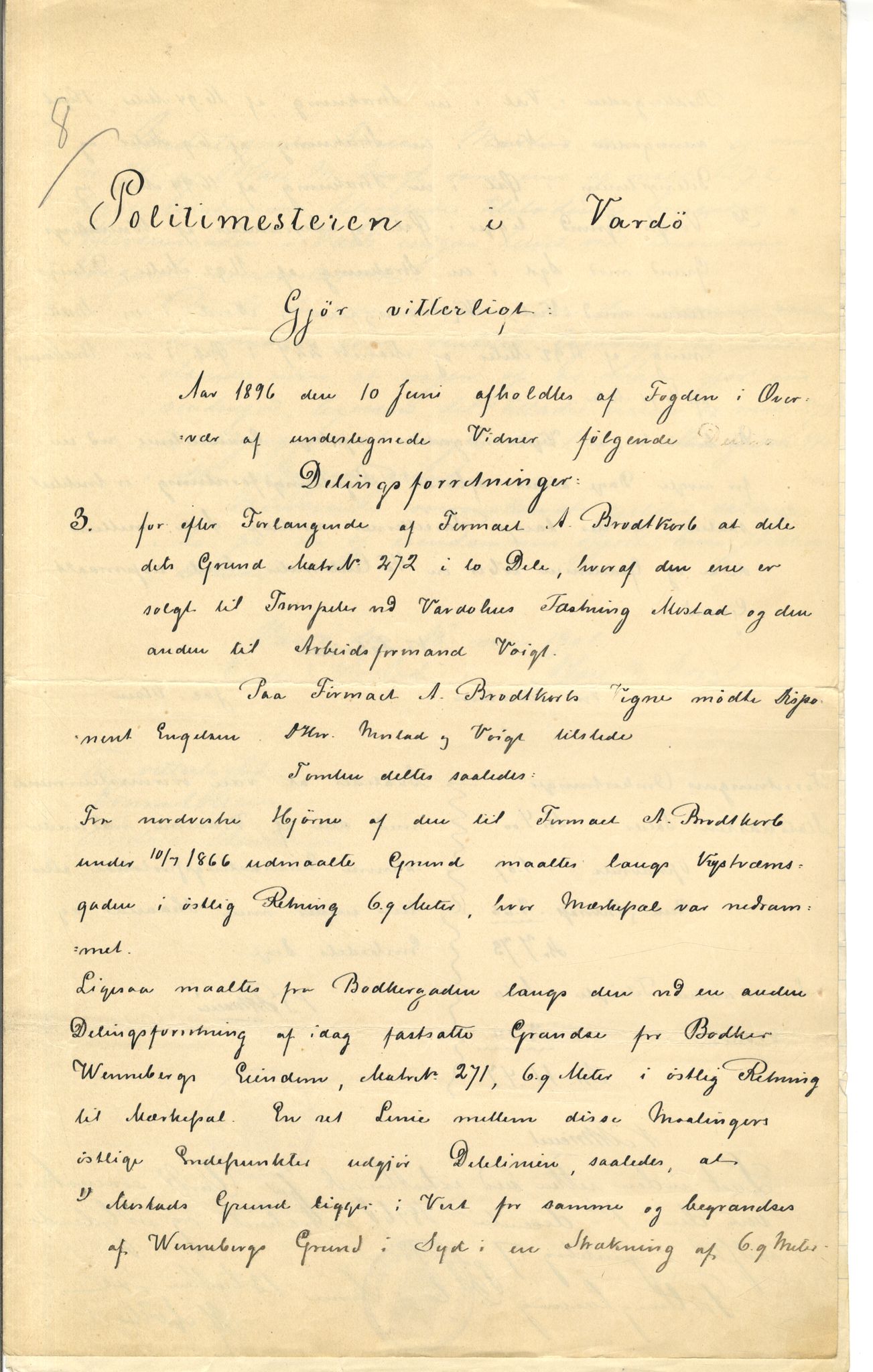 Brodtkorb handel A/S, VAMU/A-0001/Q/Qb/L0001: Skjøter og grunnbrev i Vardø by, 1822-1943, p. 305