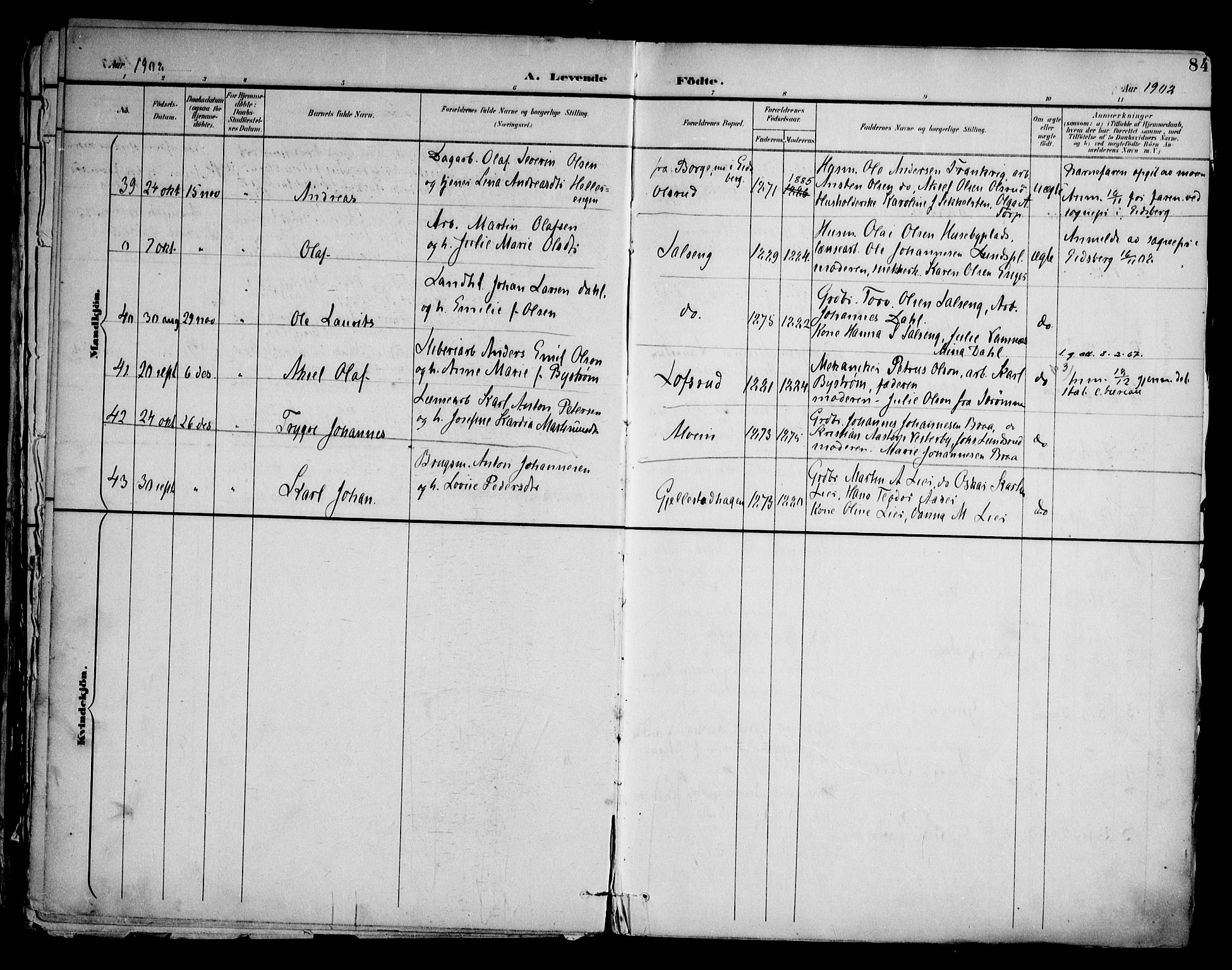 Askim prestekontor Kirkebøker, AV/SAO-A-10900/F/Fa/L0008: Parish register (official) no. 8, 1898-1912, p. 84