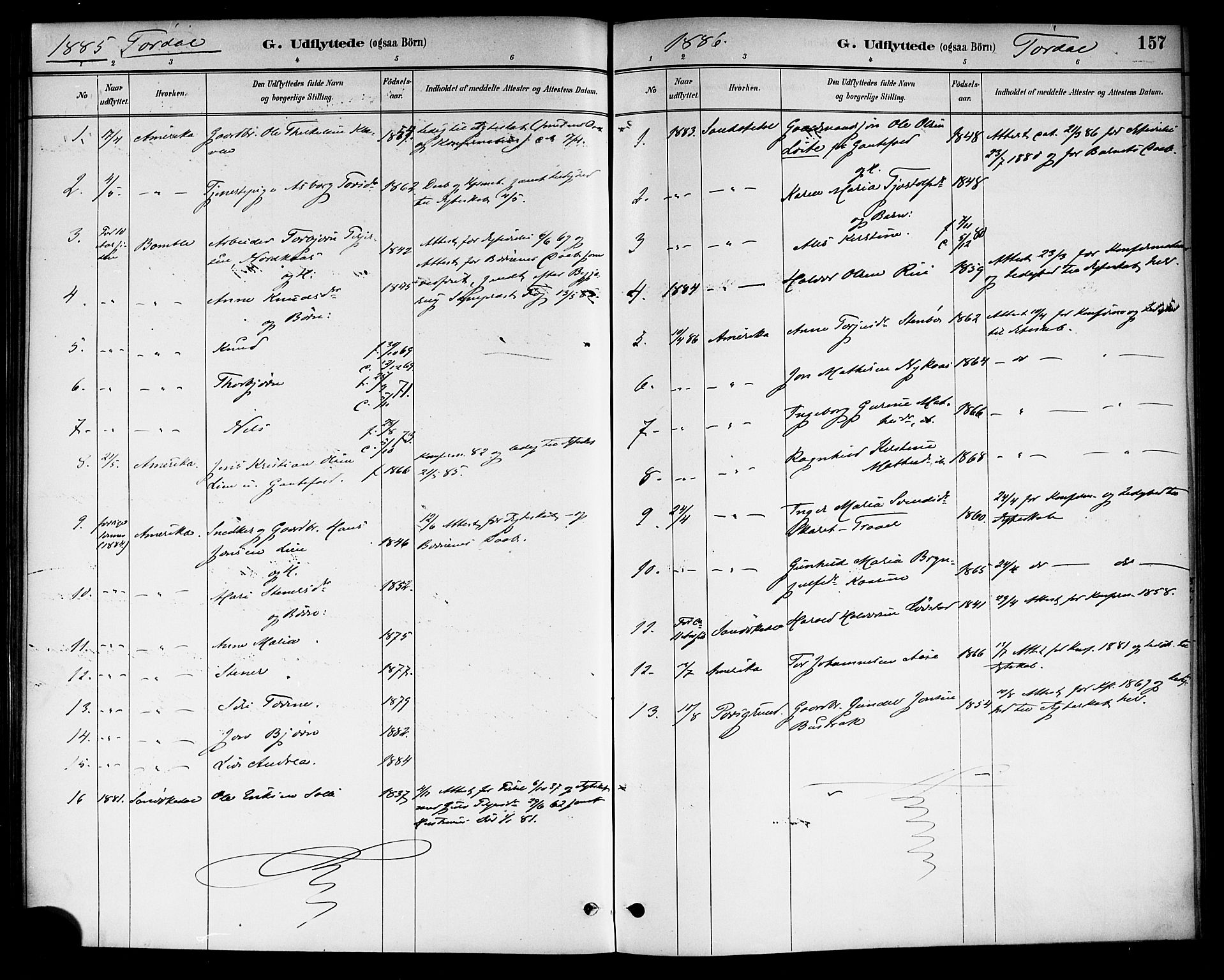Drangedal kirkebøker, SAKO/A-258/F/Fa/L0011: Parish register (official) no. 11 /2, 1885-1894, p. 157