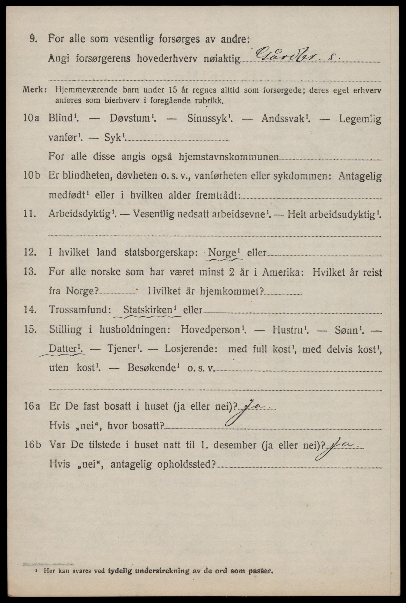 SAKO, 1920 census for Nissedal, 1920, p. 2292