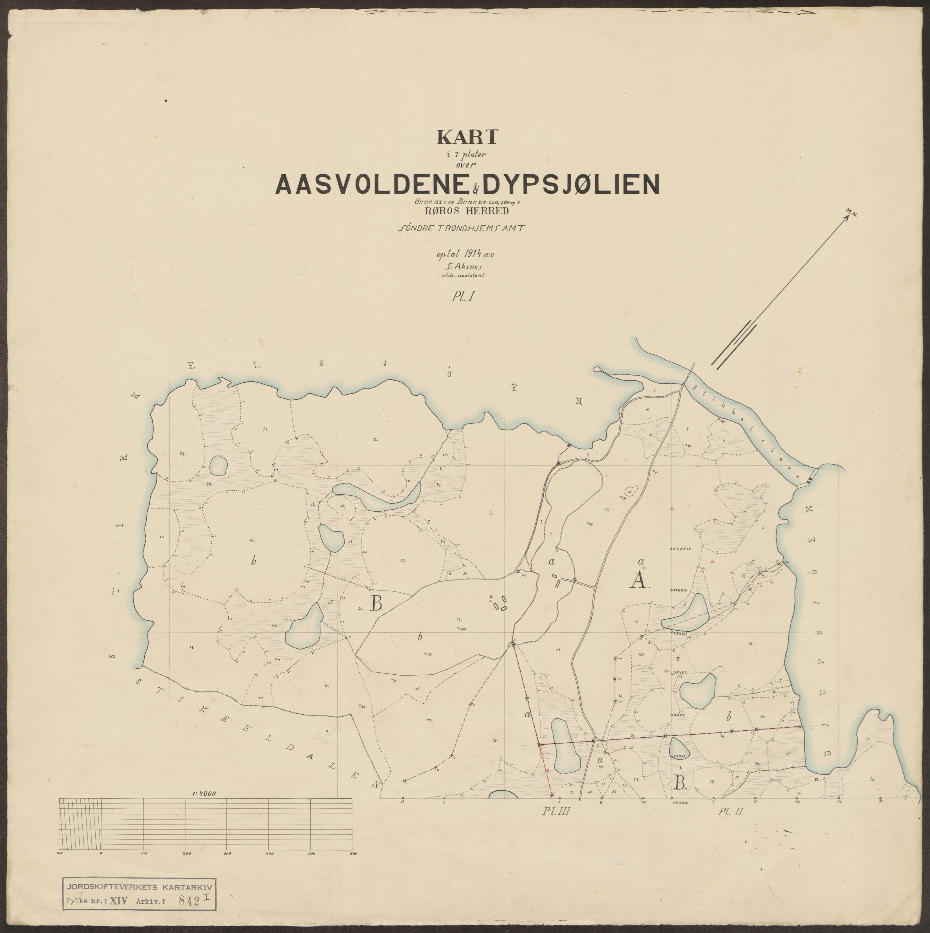 Jordskifteverkets kartarkiv, RA/S-3929/T, 1859-1988, p. 1292