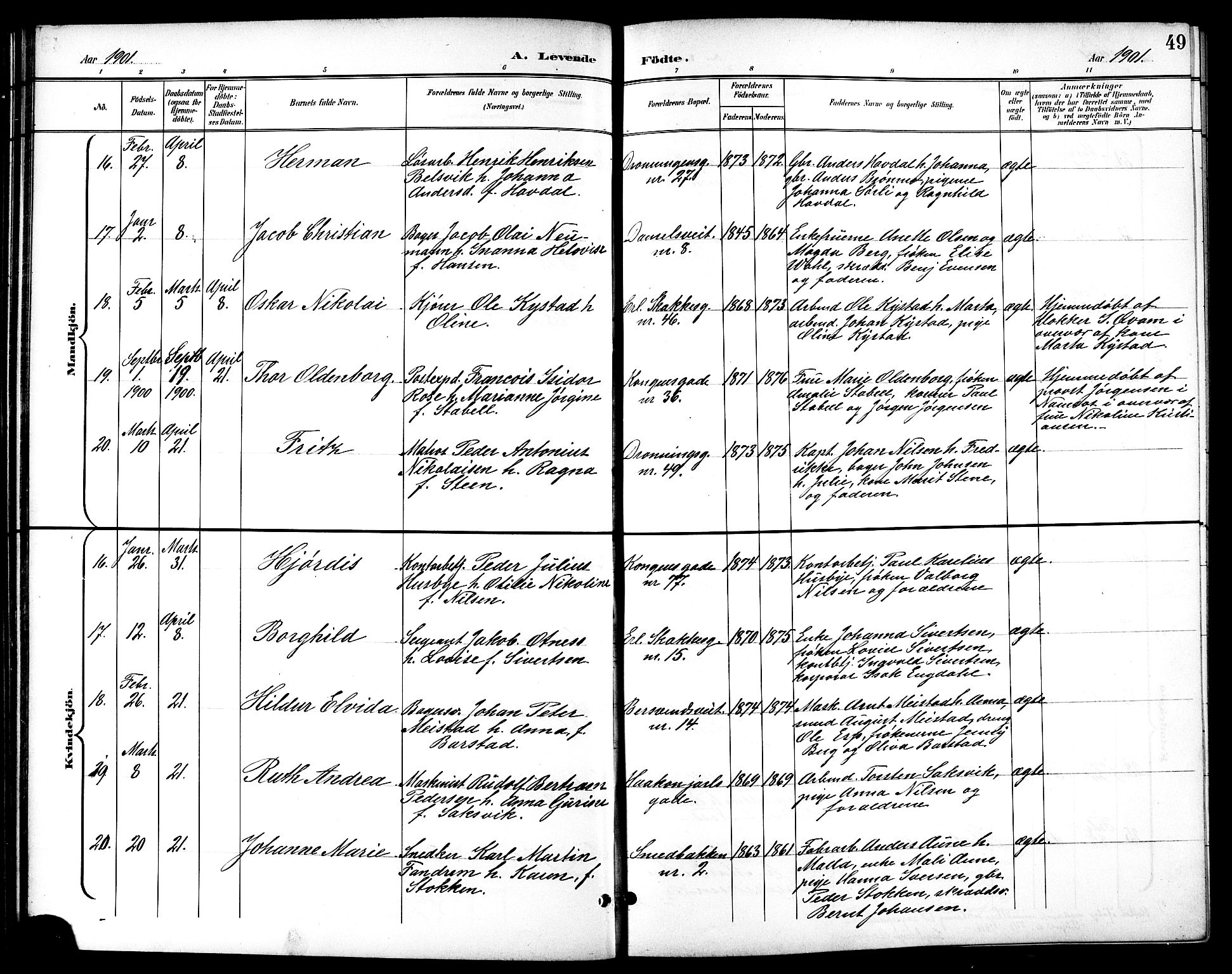 Ministerialprotokoller, klokkerbøker og fødselsregistre - Sør-Trøndelag, AV/SAT-A-1456/601/L0094: Parish register (copy) no. 601C12, 1898-1911, p. 49