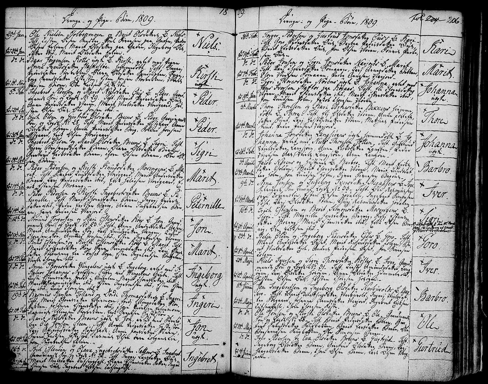 Tolga prestekontor, SAH/PREST-062/K/L0003: Parish register (official) no. 3, 1786-1814, p. 206