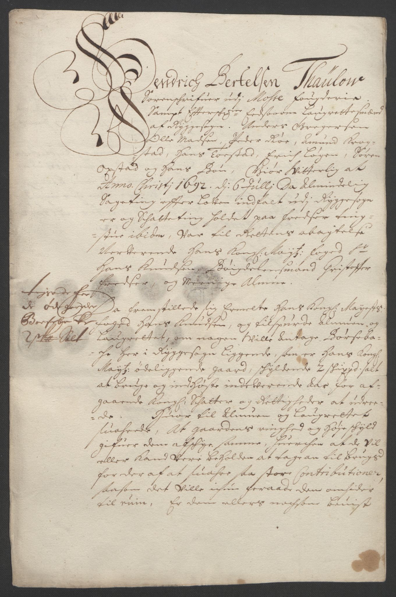 Rentekammeret inntil 1814, Reviderte regnskaper, Fogderegnskap, AV/RA-EA-4092/R02/L0108: Fogderegnskap Moss og Verne kloster, 1692-1693, p. 170