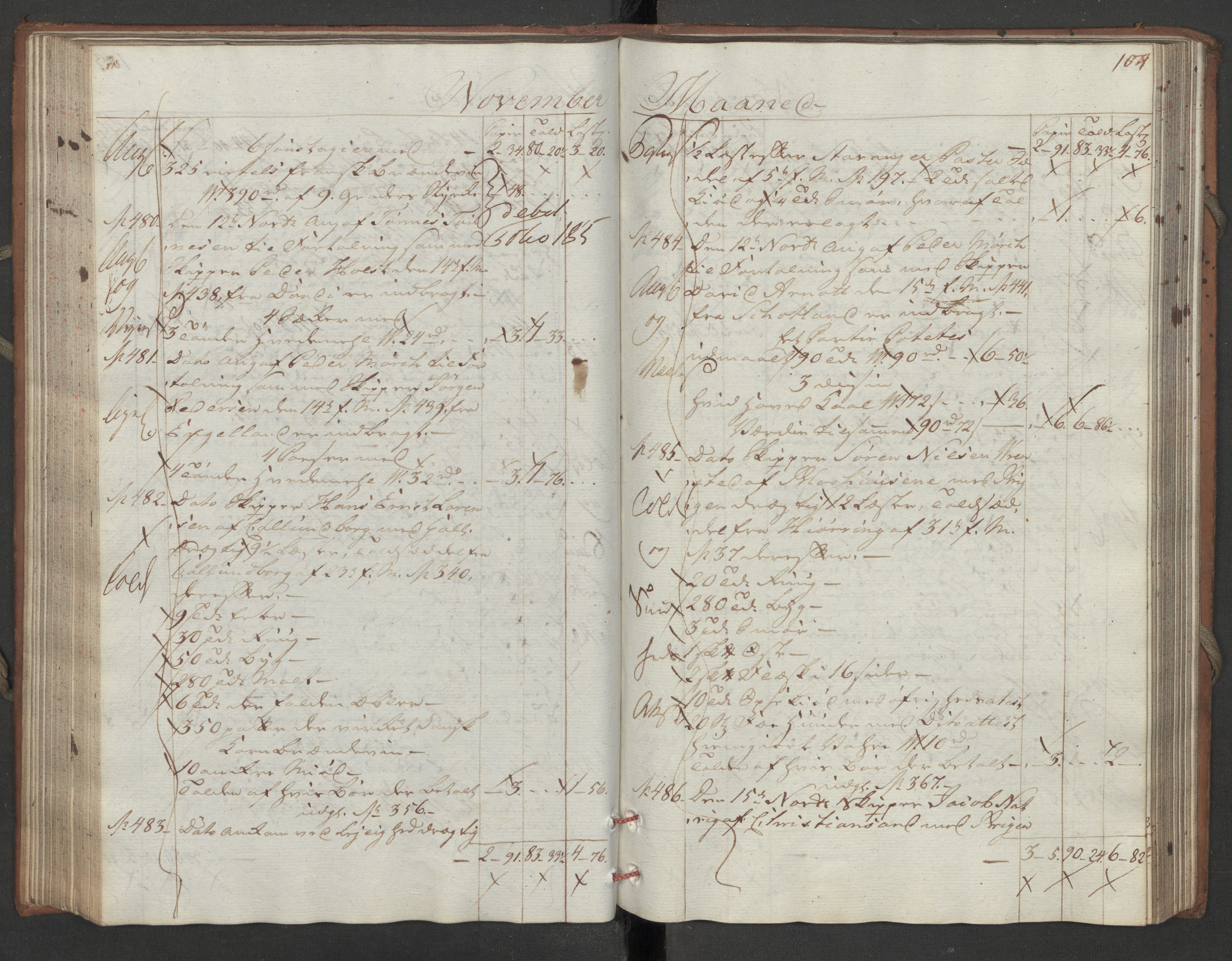 Generaltollkammeret, tollregnskaper, AV/RA-EA-5490/R16/L0111/0001: Tollregnskaper Kristiansand / Inngående hovedtollbok, 1790, p. 103b-104a