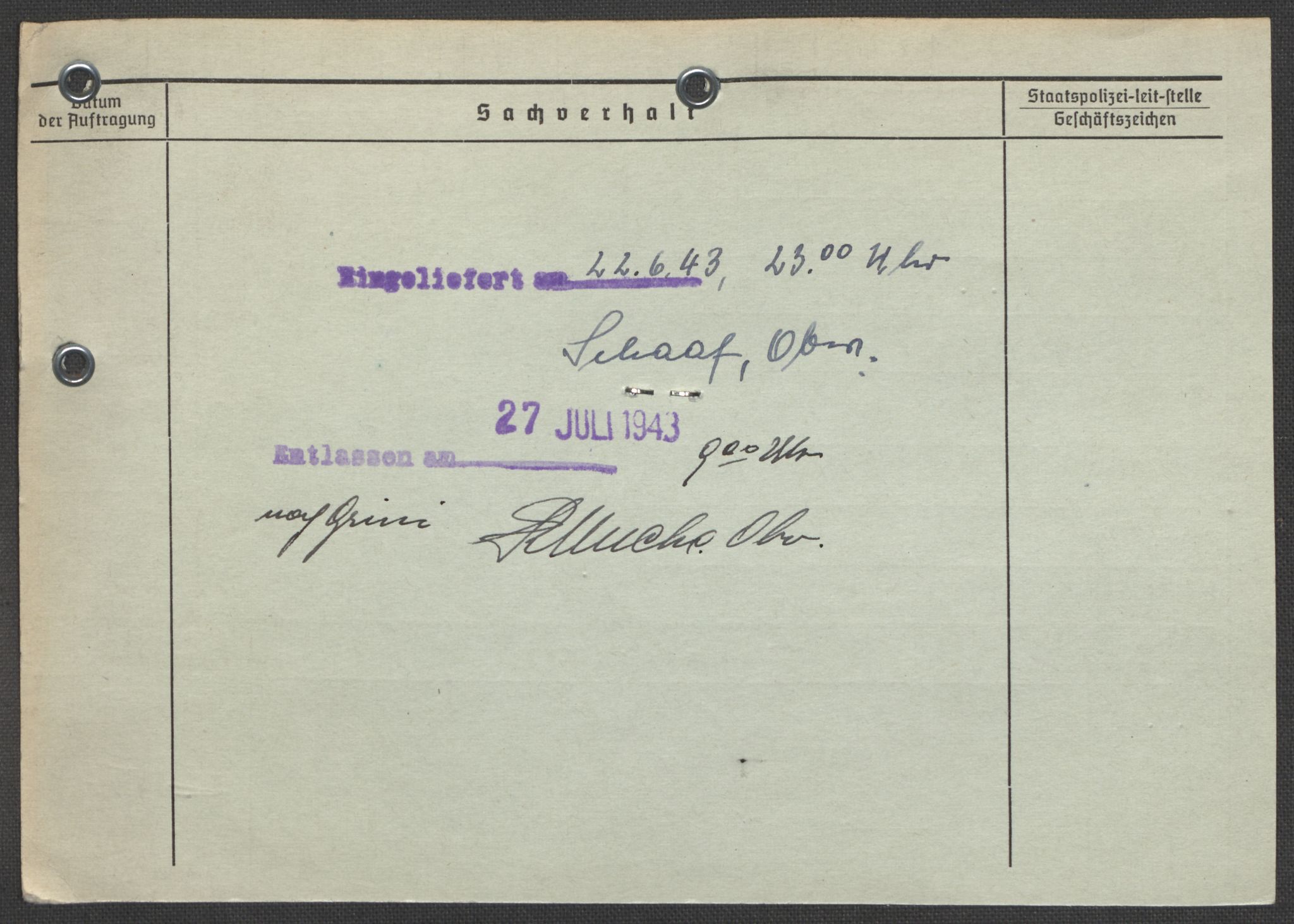 Befehlshaber der Sicherheitspolizei und des SD, AV/RA-RAFA-5969/E/Ea/Eaa/L0002: Register over norske fanger i Møllergata 19: Bj-Eng, 1940-1945, p. 1012