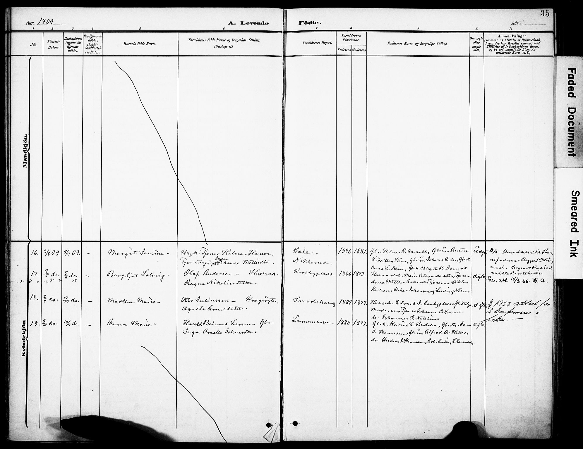 Rakkestad prestekontor Kirkebøker, SAO/A-2008/F/Fb/L0002: Parish register (official) no. II 2, 1900-1920, p. 35