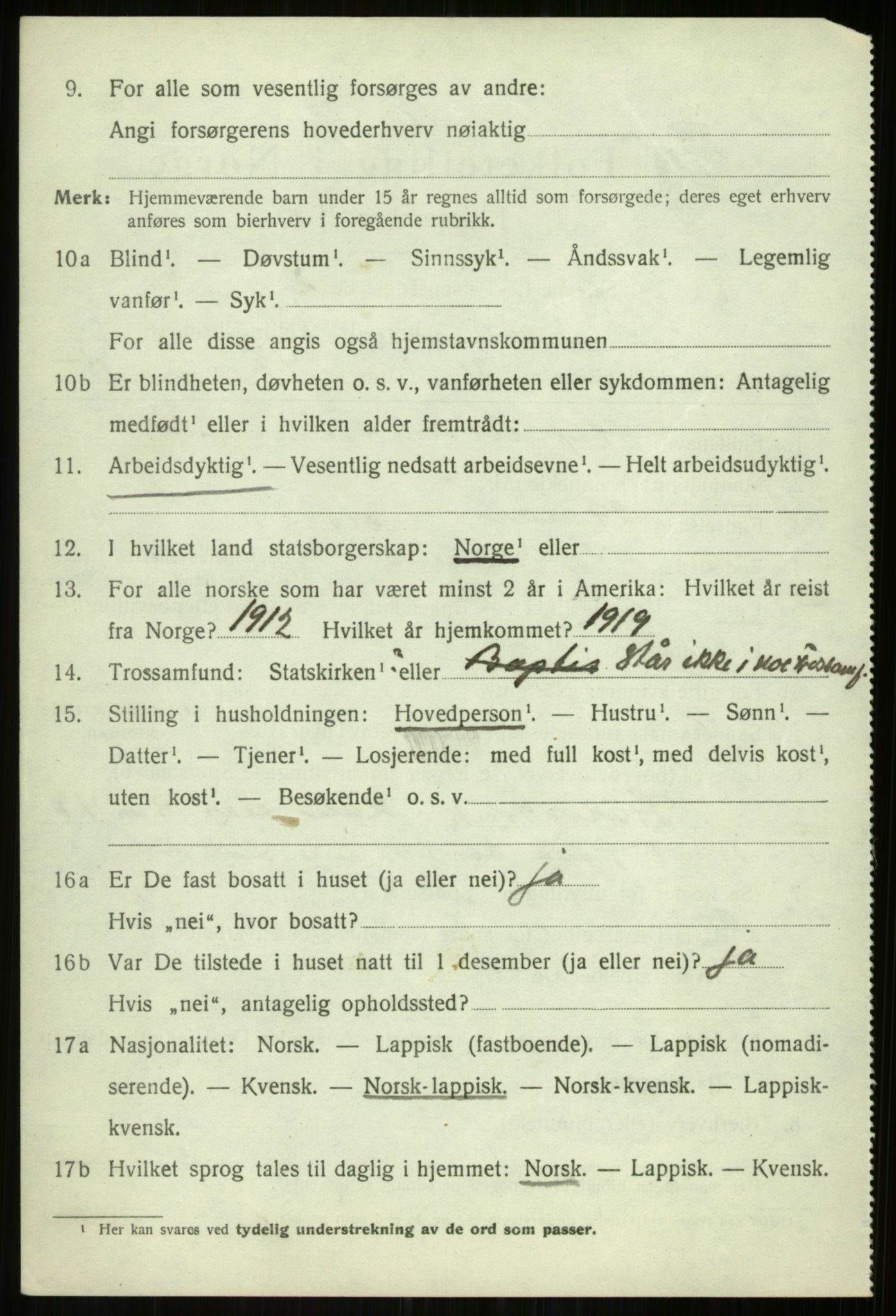 SATØ, 1920 census for Balsfjord, 1920, p. 5888