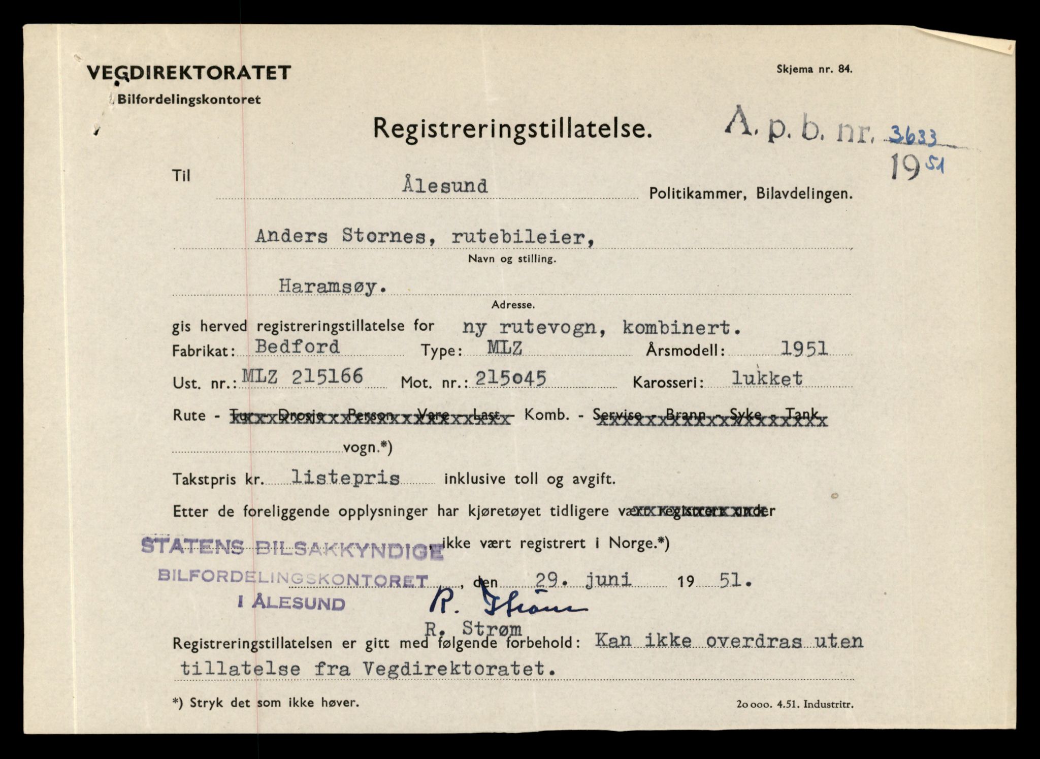 Møre og Romsdal vegkontor - Ålesund trafikkstasjon, AV/SAT-A-4099/F/Fe/L0010: Registreringskort for kjøretøy T 1050 - T 1169, 1927-1998, p. 2939