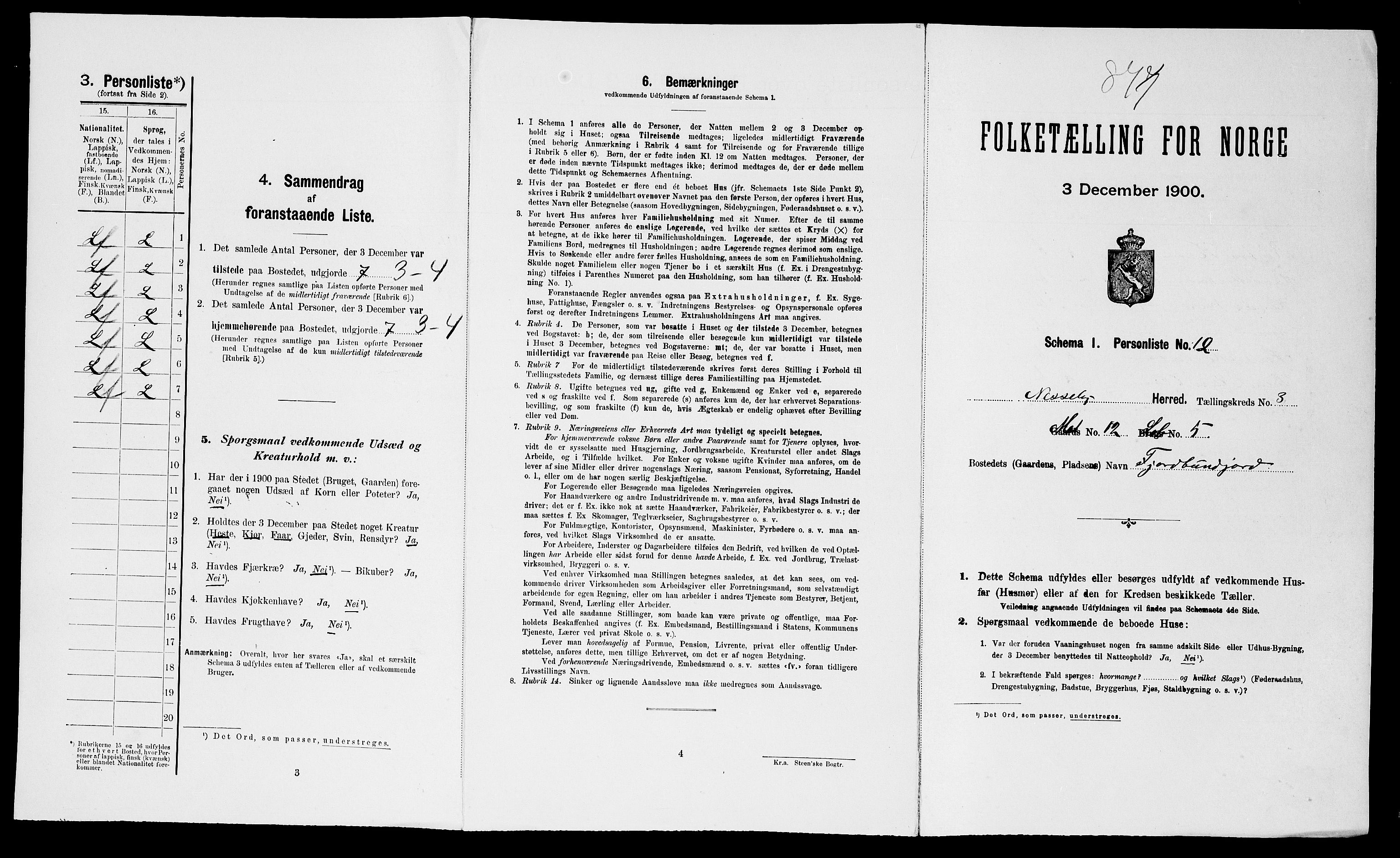 SATØ, 1900 census for Nesseby, 1900, p. 230