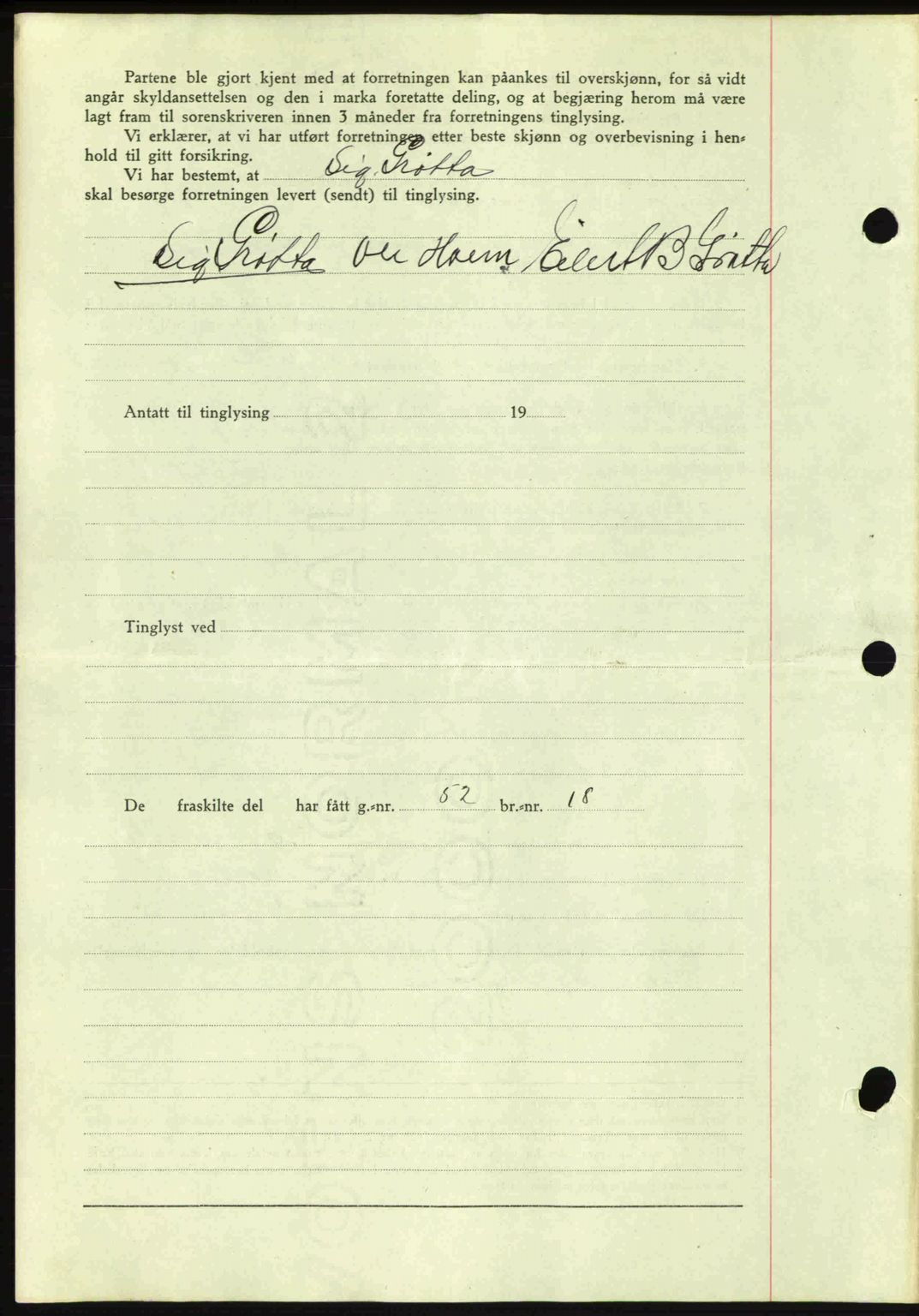 Romsdal sorenskriveri, AV/SAT-A-4149/1/2/2C: Mortgage book no. A15, 1943-1944, Diary no: : 1700/1943