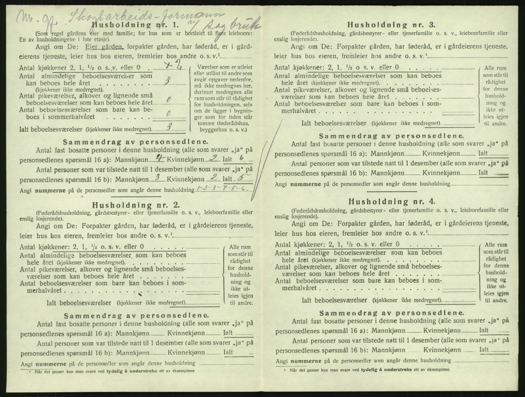 SAKO, 1920 census for Hedrum, 1920, p. 1242