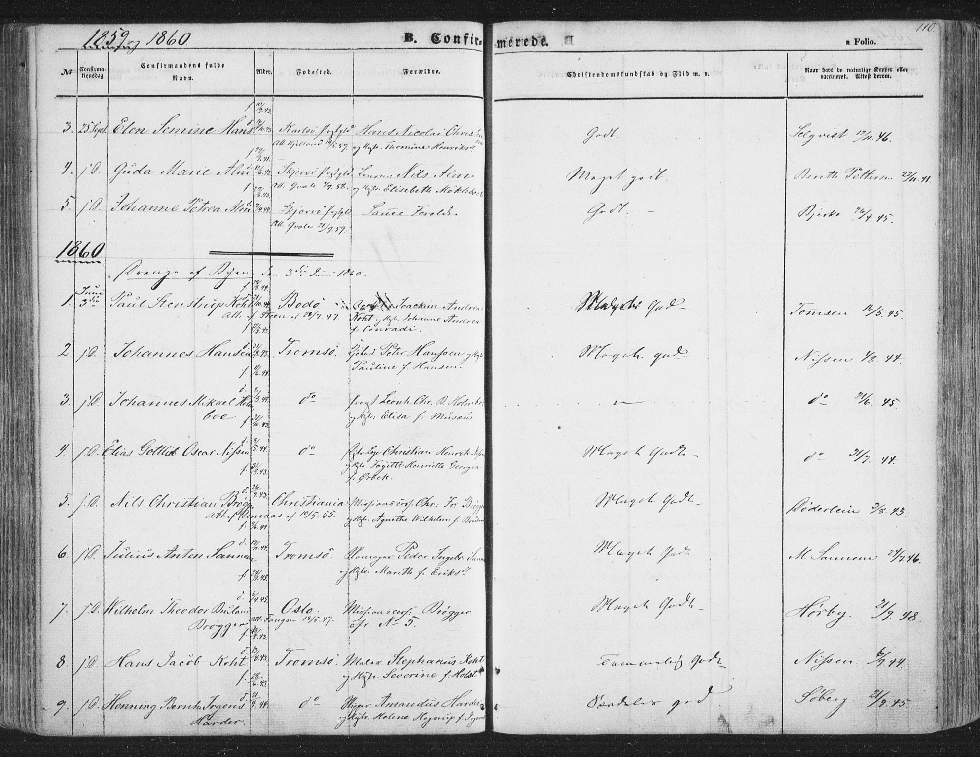 Tromsø sokneprestkontor/stiftsprosti/domprosti, SATØ/S-1343/G/Ga/L0011kirke: Parish register (official) no. 11, 1856-1865, p. 110