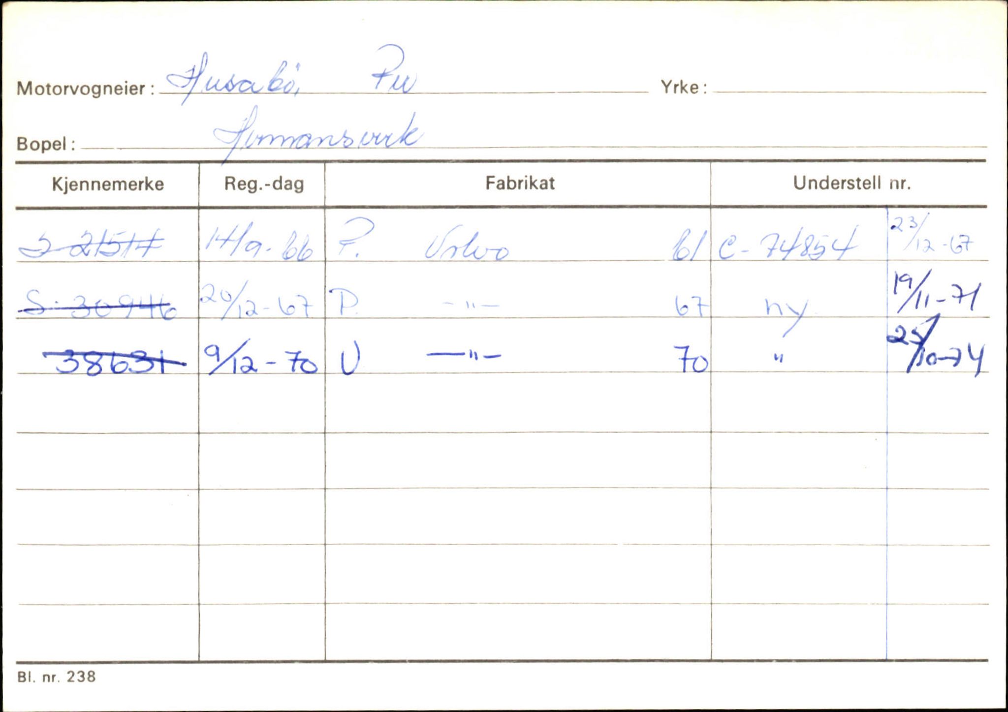 Statens vegvesen, Sogn og Fjordane vegkontor, AV/SAB-A-5301/4/F/L0126: Eigarregister Fjaler M-Å. Leikanger A-Å, 1945-1975, p. 1535