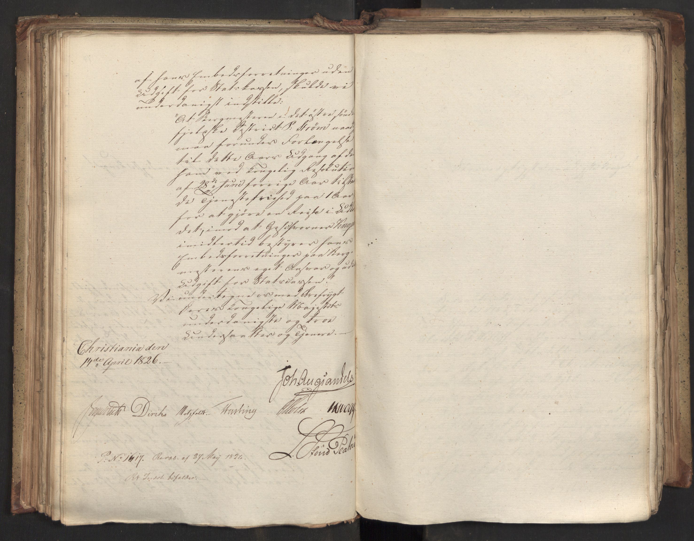 Statsrådsavdelingen i Stockholm, AV/RA-S-1003/D/Da/L0046: Regjeringsinnstillinger nr. 3308-3500, 1826, p. 143
