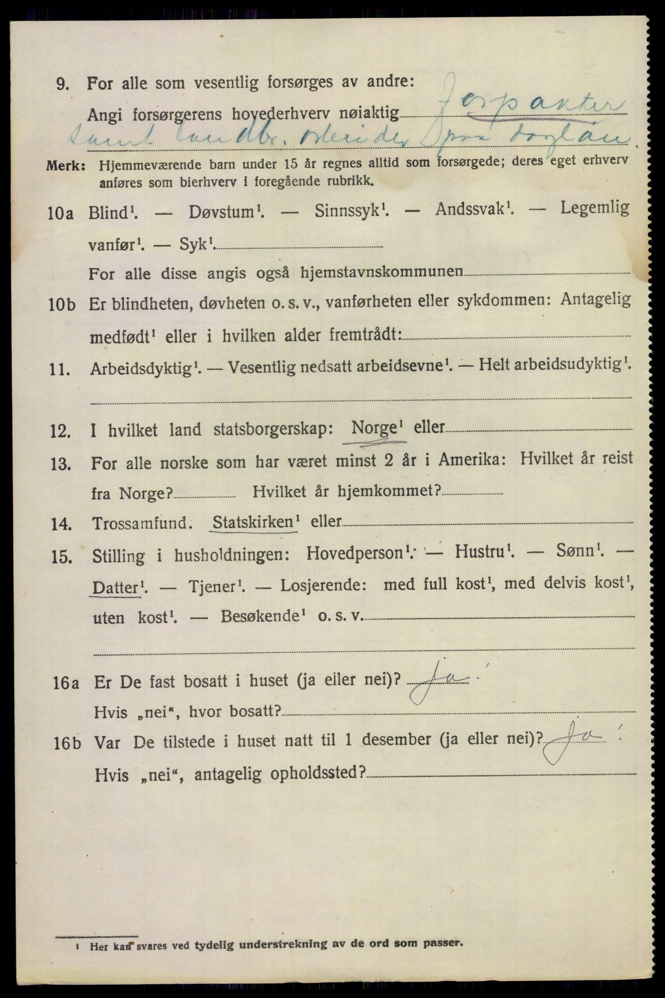 SAKO, 1920 census for Hovin, 1920, p. 1450