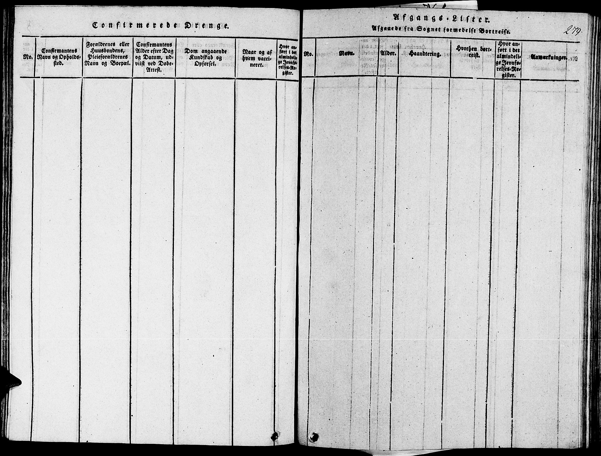 Fjelberg sokneprestembete, AV/SAB-A-75201/H/Hab: Parish register (copy) no. A 1, 1816-1823, p. 279