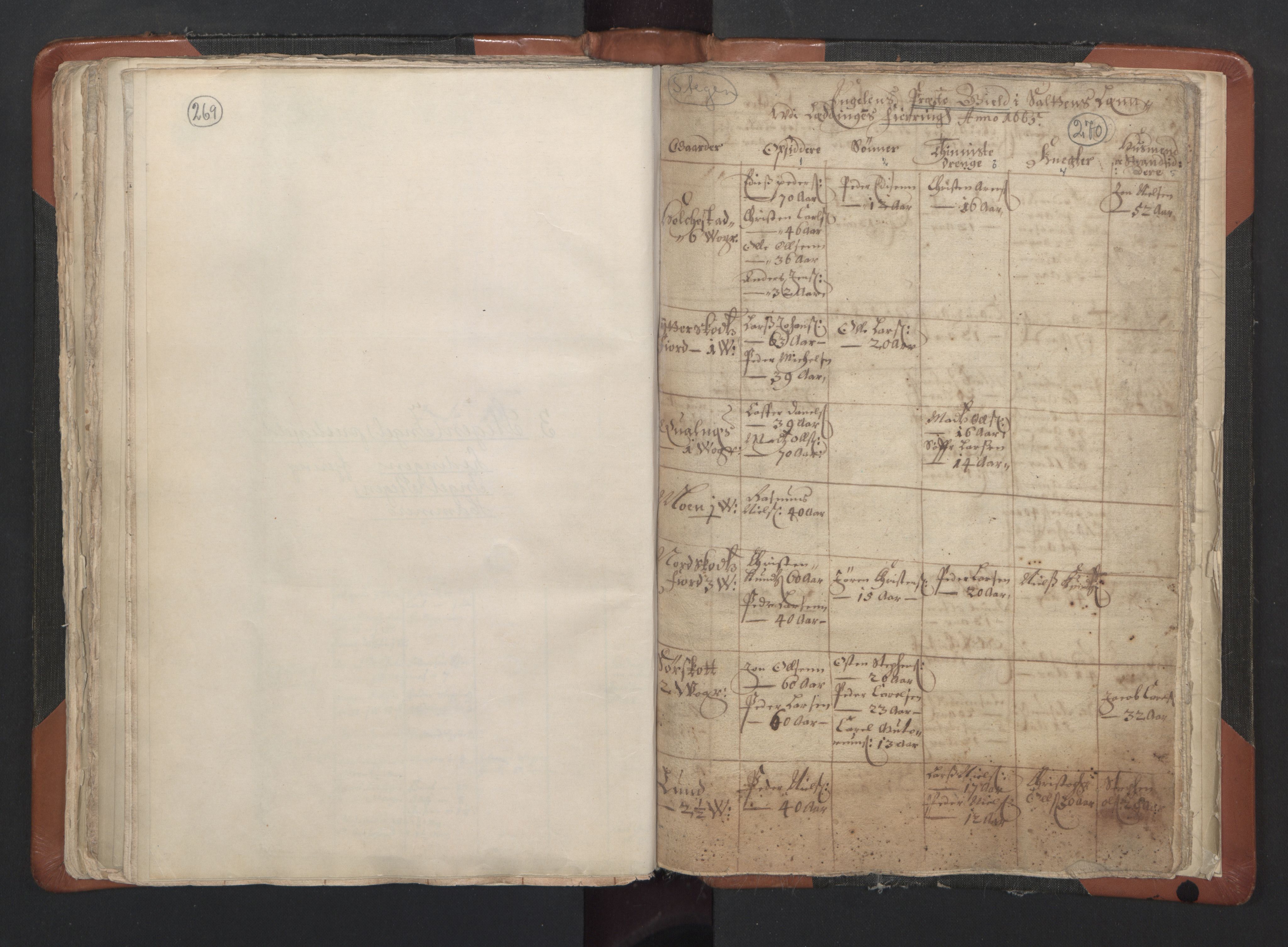 RA, Vicar's Census 1664-1666, no. 35: Helgeland deanery and Salten deanery, 1664-1666, p. 269-270