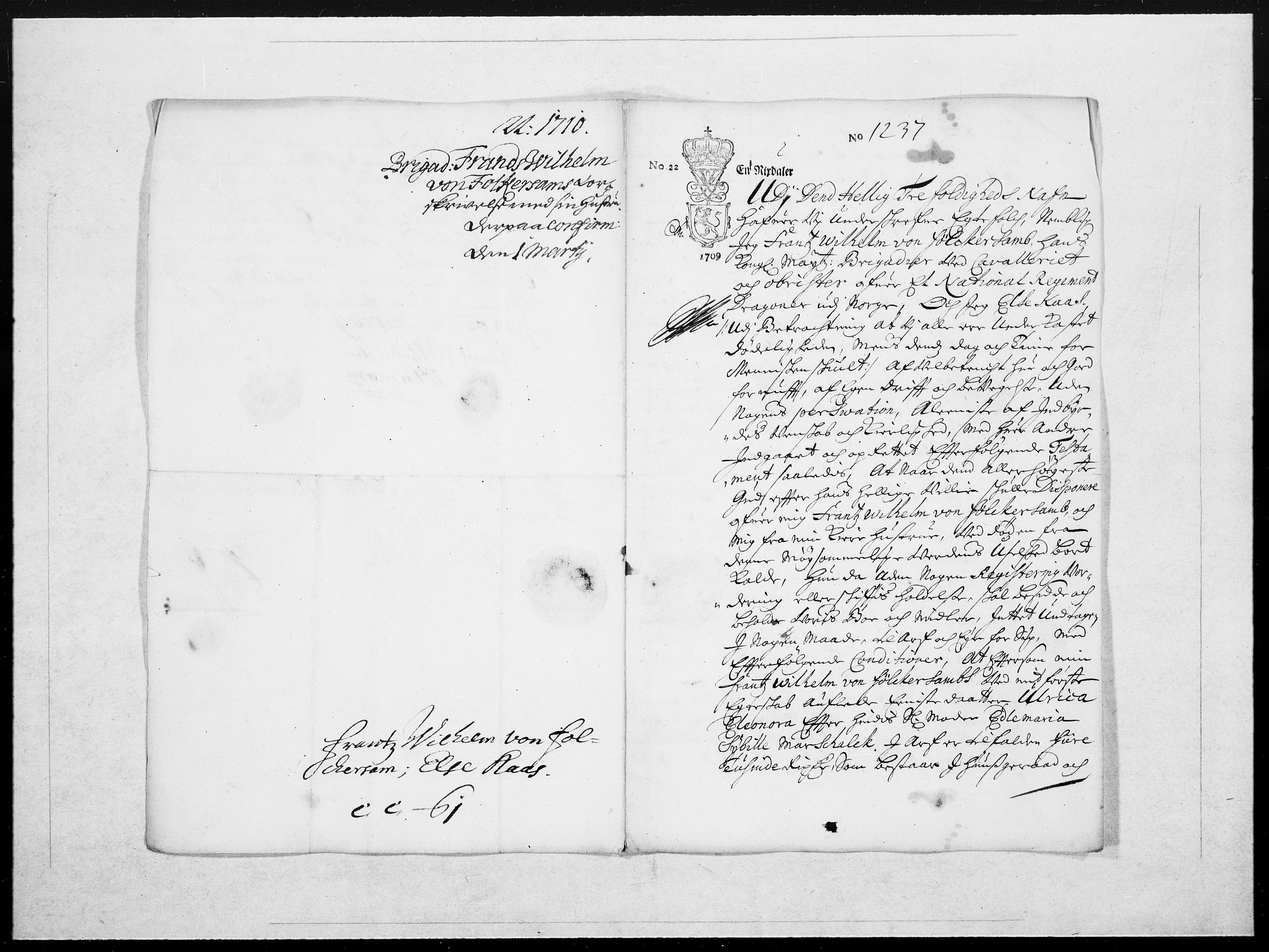 Danske Kanselli 1572-1799, AV/RA-EA-3023/F/Fc/Fcc/Fcca/L0068: Norske innlegg 1572-1799, 1710, p. 255