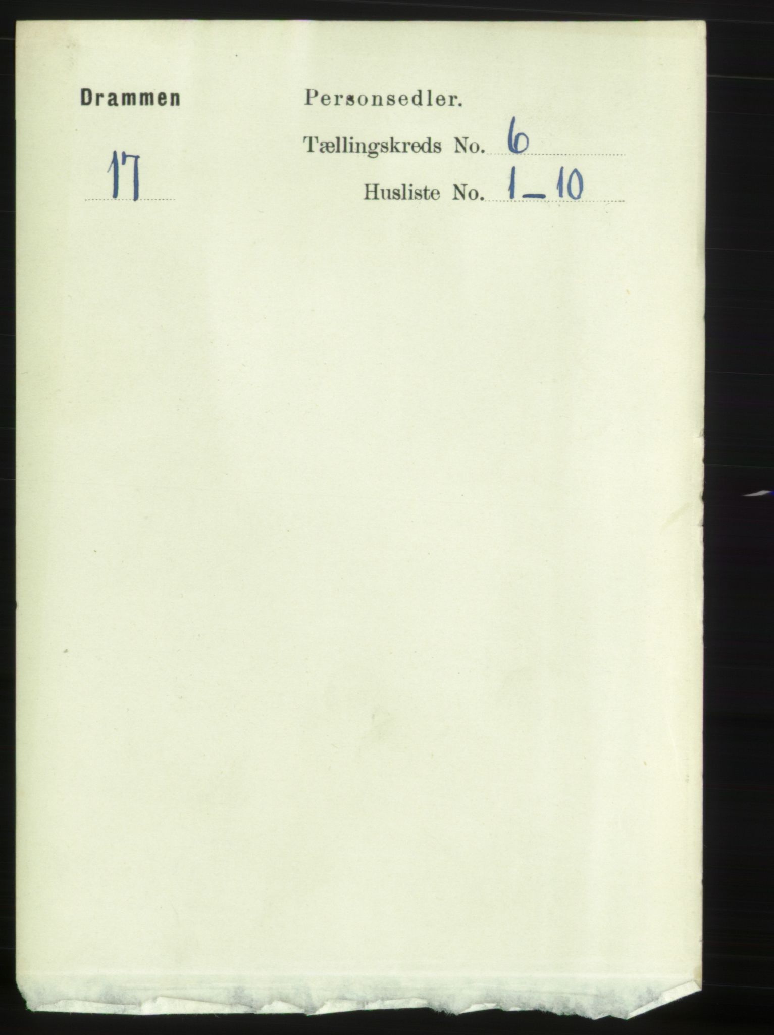 RA, 1891 census for 0602 Drammen, 1891, p. 6091