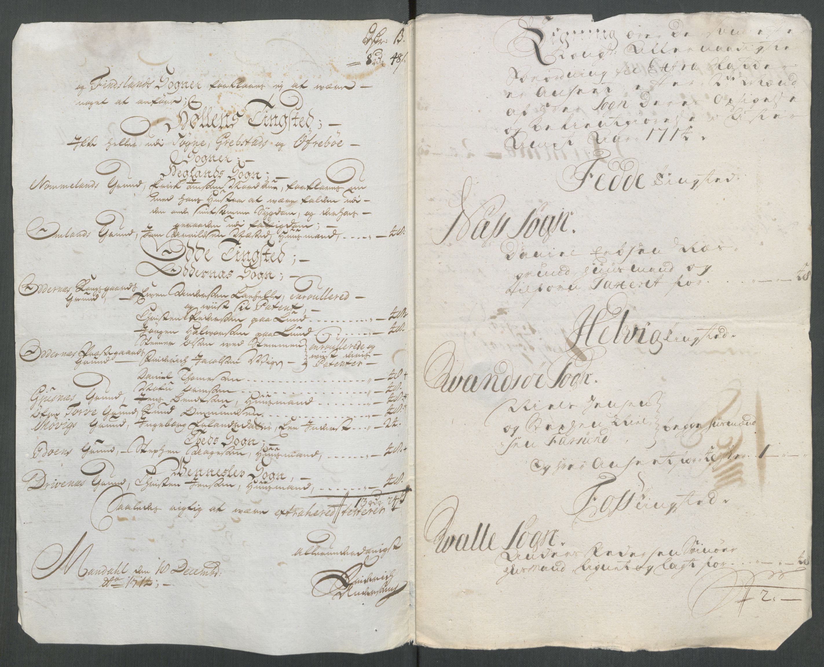 Rentekammeret inntil 1814, Reviderte regnskaper, Fogderegnskap, AV/RA-EA-4092/R43/L2558: Fogderegnskap Lista og Mandal, 1714, p. 60