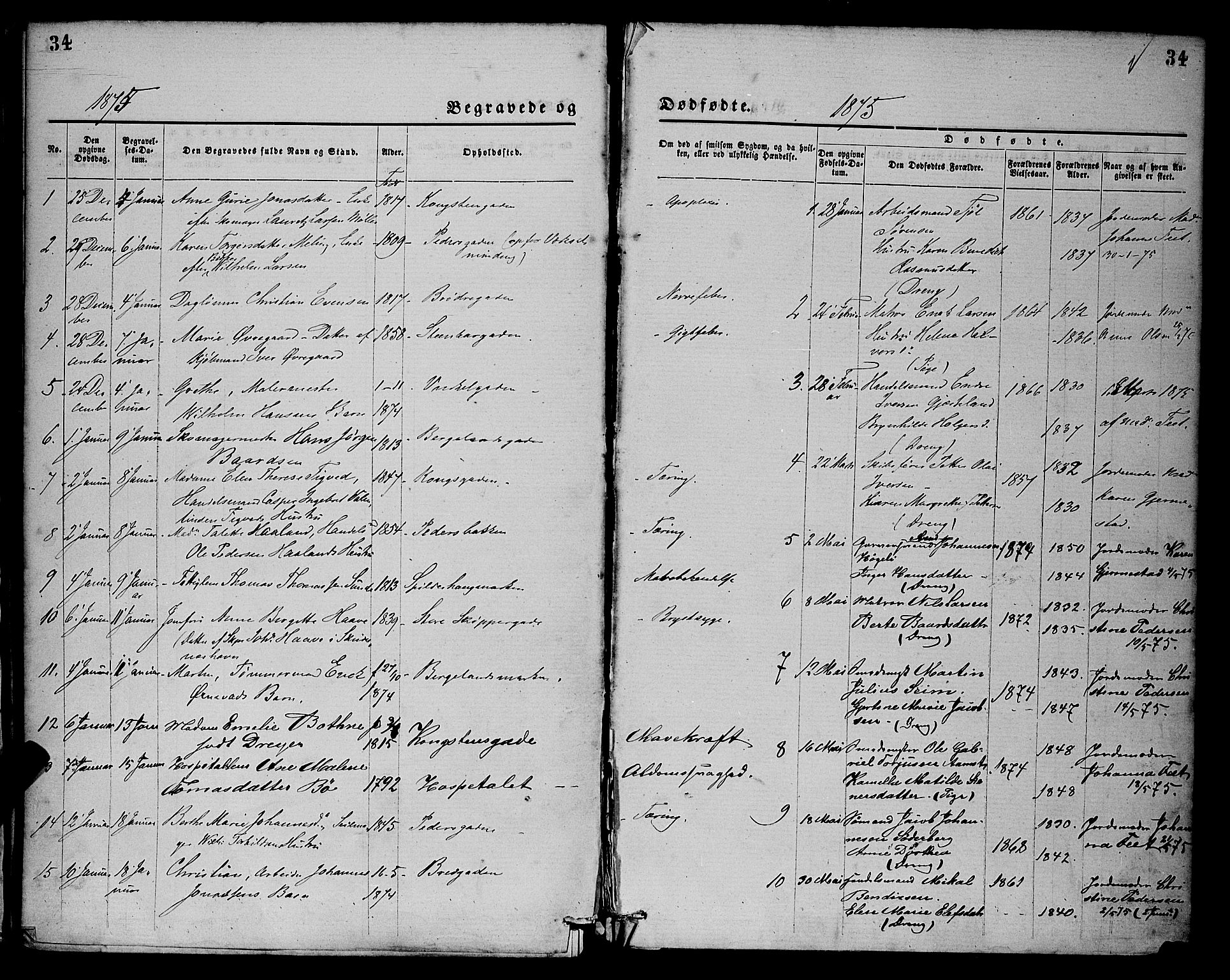 St. Petri sokneprestkontor, AV/SAST-A-101813/001/30/30BA/L0012: Parish register (official) no. A 12, 1873-1878, p. 34