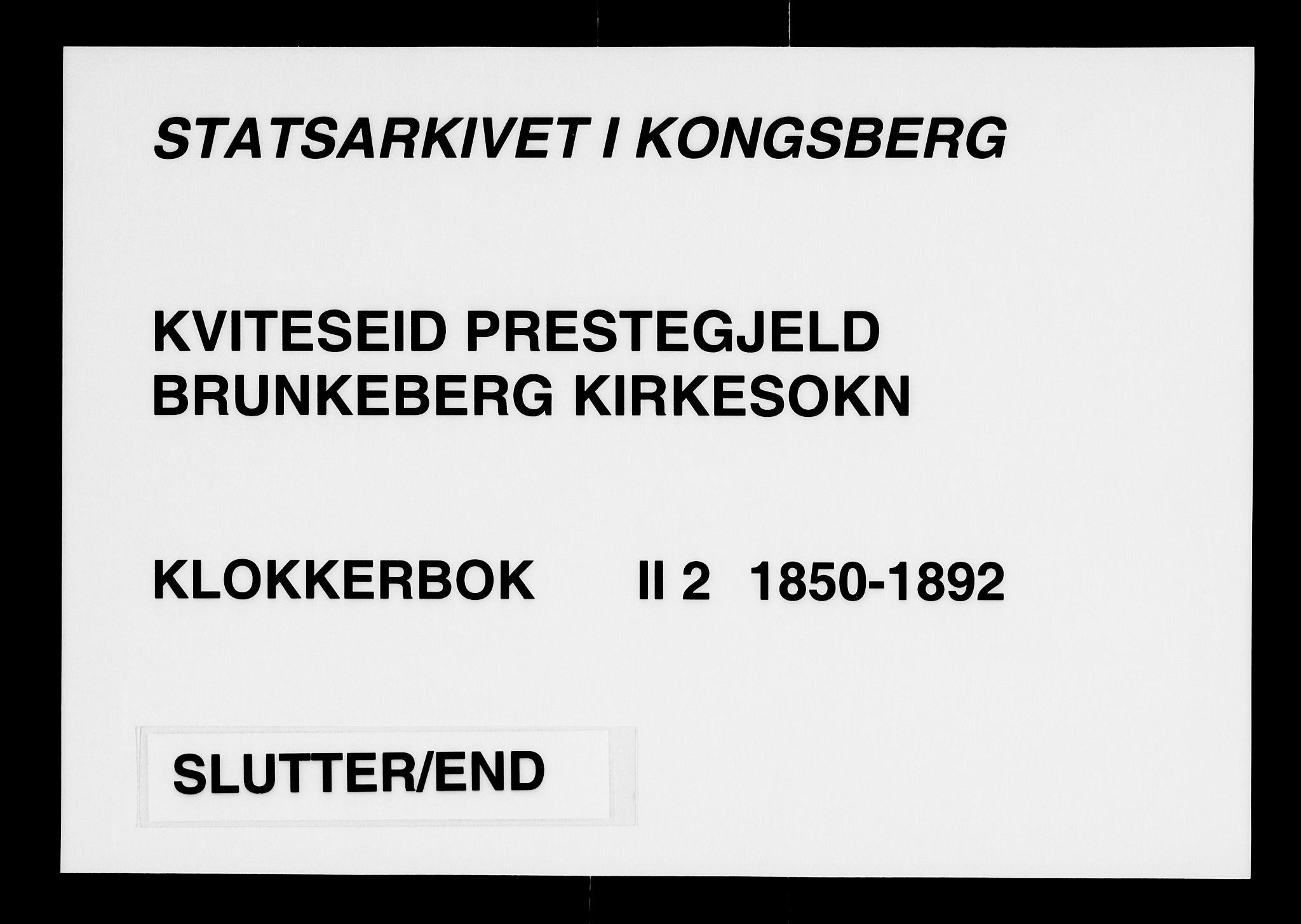 Kviteseid kirkebøker, SAKO/A-276/G/Gb/L0002: Parish register (copy) no. II 2, 1850-1892