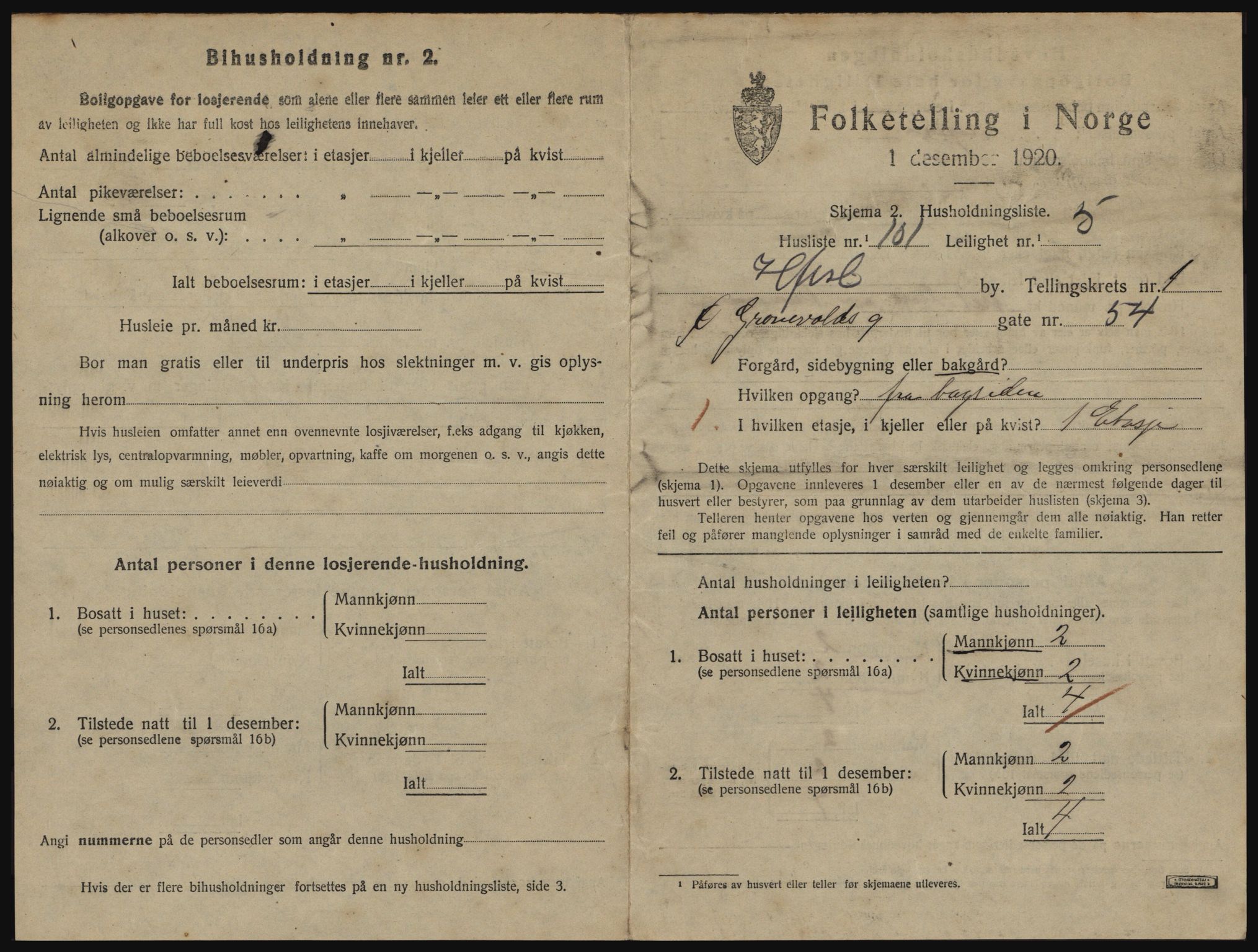 SATØ, 1920 census for Hammerfest, 1920, p. 1332