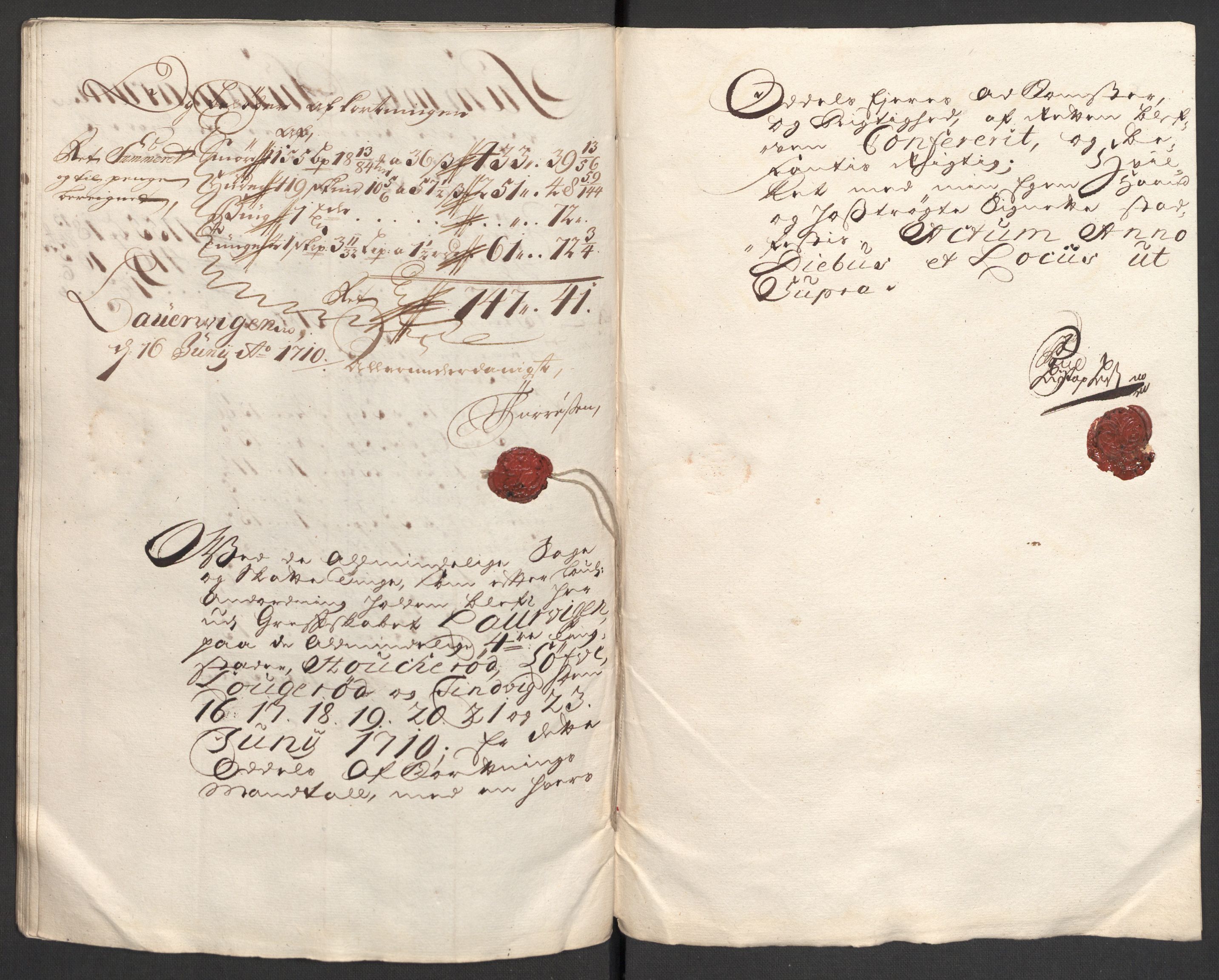 Rentekammeret inntil 1814, Reviderte regnskaper, Fogderegnskap, AV/RA-EA-4092/R33/L1981: Fogderegnskap Larvik grevskap, 1709-1710, p. 442