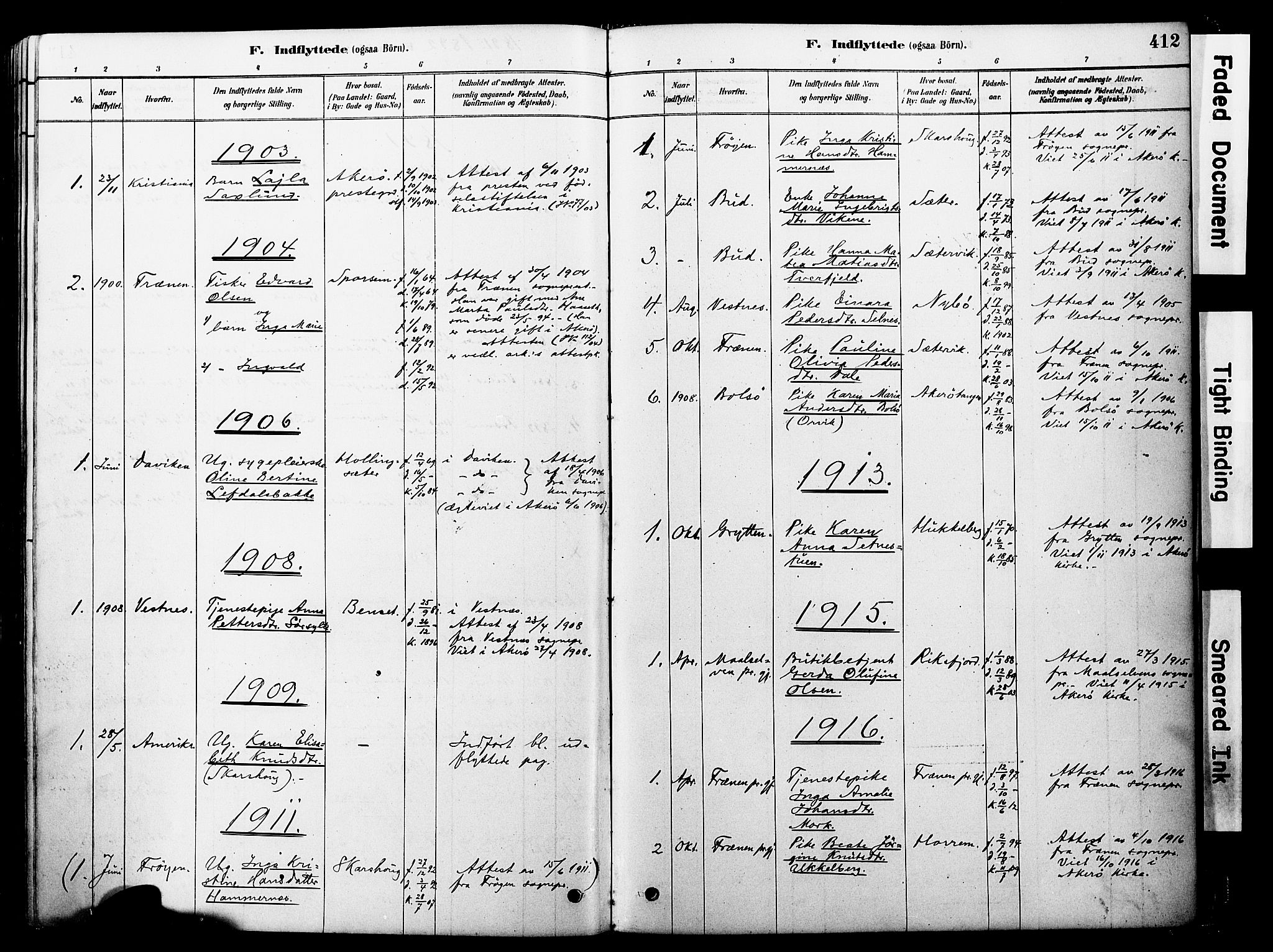 Ministerialprotokoller, klokkerbøker og fødselsregistre - Møre og Romsdal, SAT/A-1454/560/L0721: Parish register (official) no. 560A05, 1878-1917, p. 412
