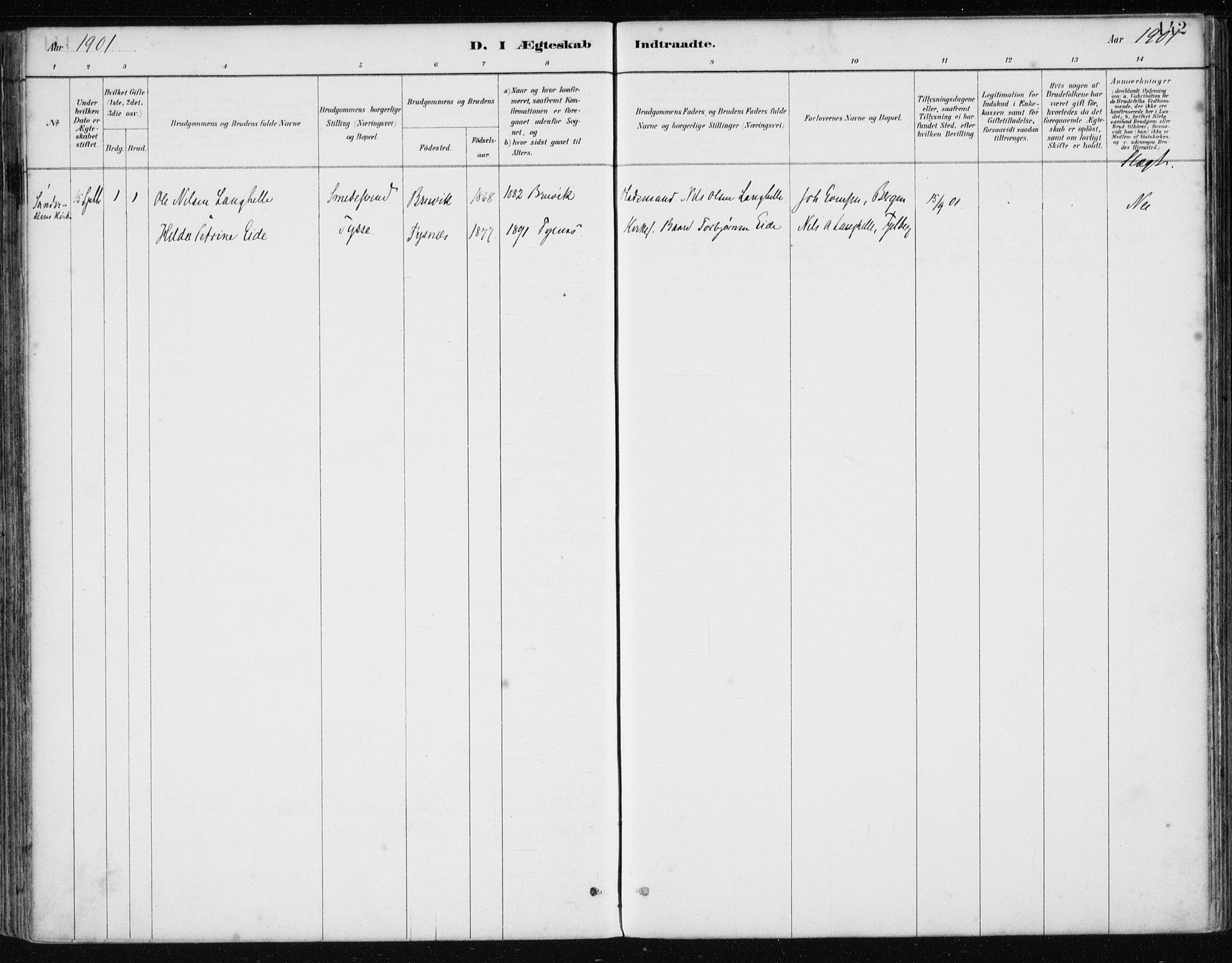 Samnanger Sokneprestembete, AV/SAB-A-77501/H/Haa: Parish register (official) no. A 1, 1885-1901, p. 142