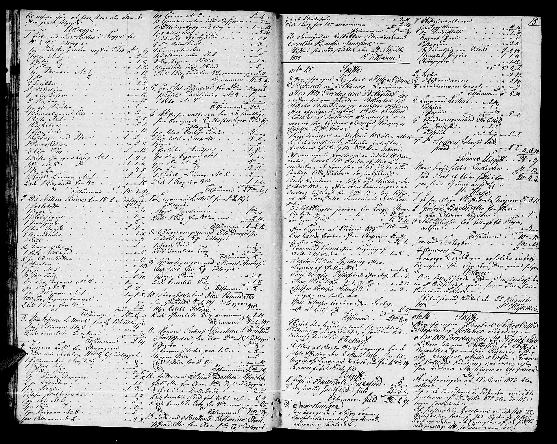 Vesterålen sorenskriveri, AV/SAT-A-4180/1/3/3A/L0012: Skifteprotokoll, 1814-1825, p. 14b-15a