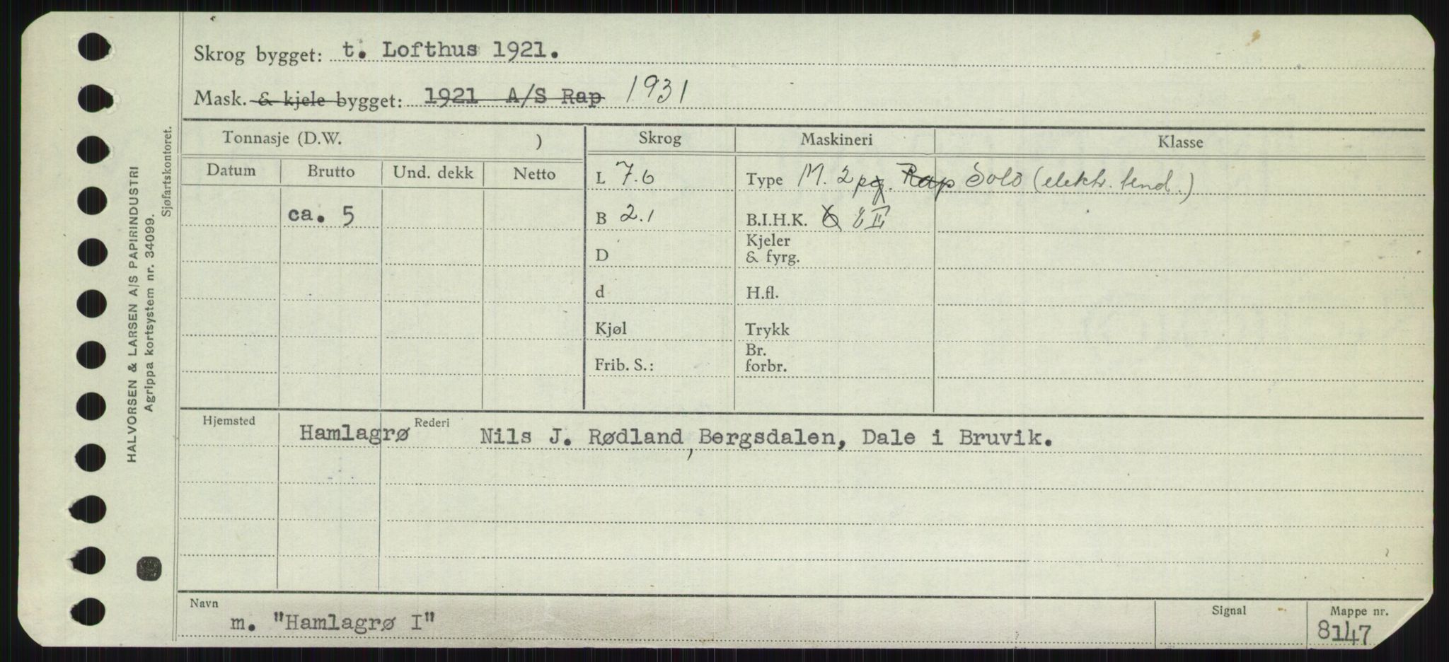 Sjøfartsdirektoratet med forløpere, Skipsmålingen, RA/S-1627/H/Ha/L0002/0002: Fartøy, Eik-Hill / Fartøy, G-Hill, p. 425