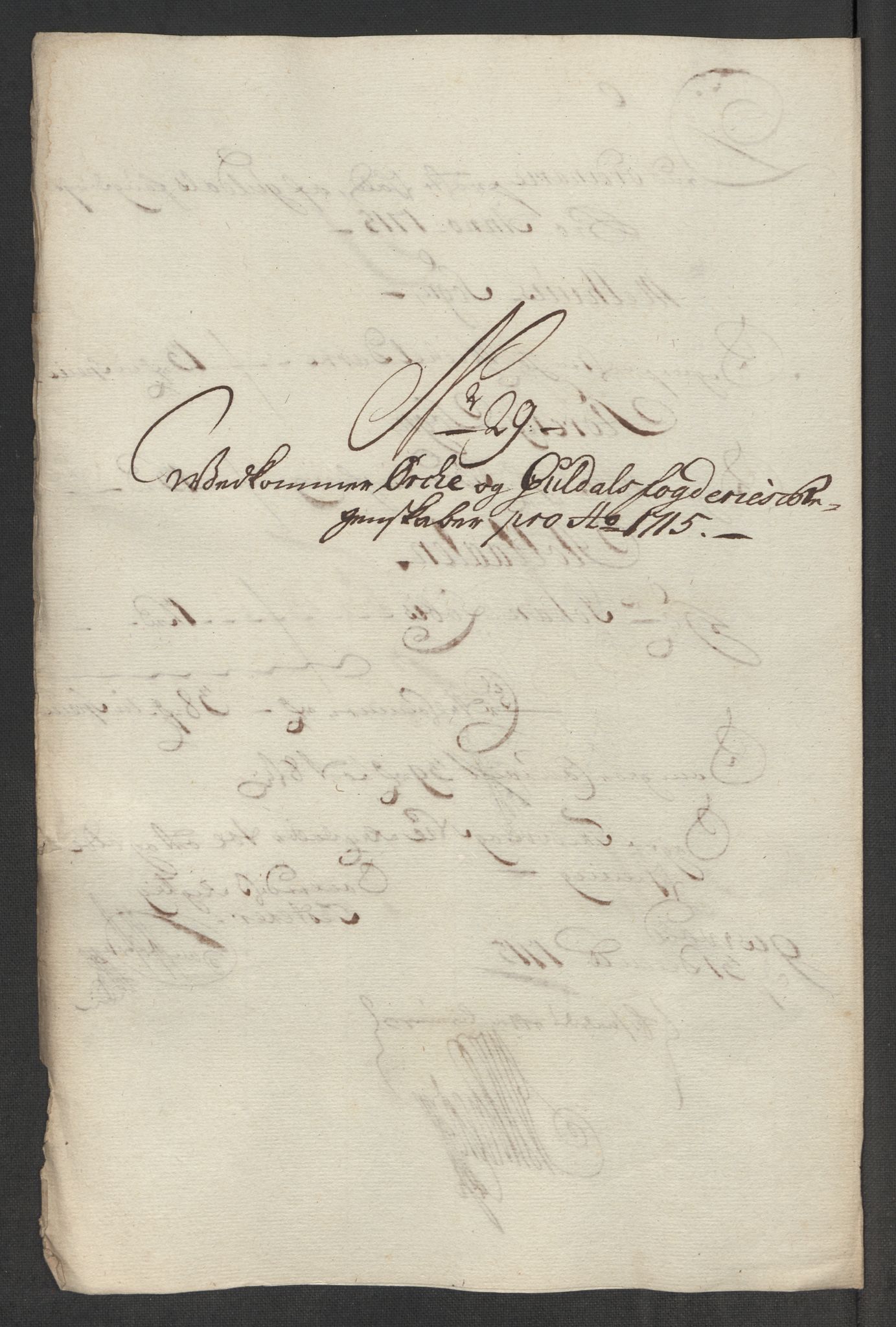 Rentekammeret inntil 1814, Reviderte regnskaper, Fogderegnskap, AV/RA-EA-4092/R60/L3966: Fogderegnskap Orkdal og Gauldal, 1715, p. 302