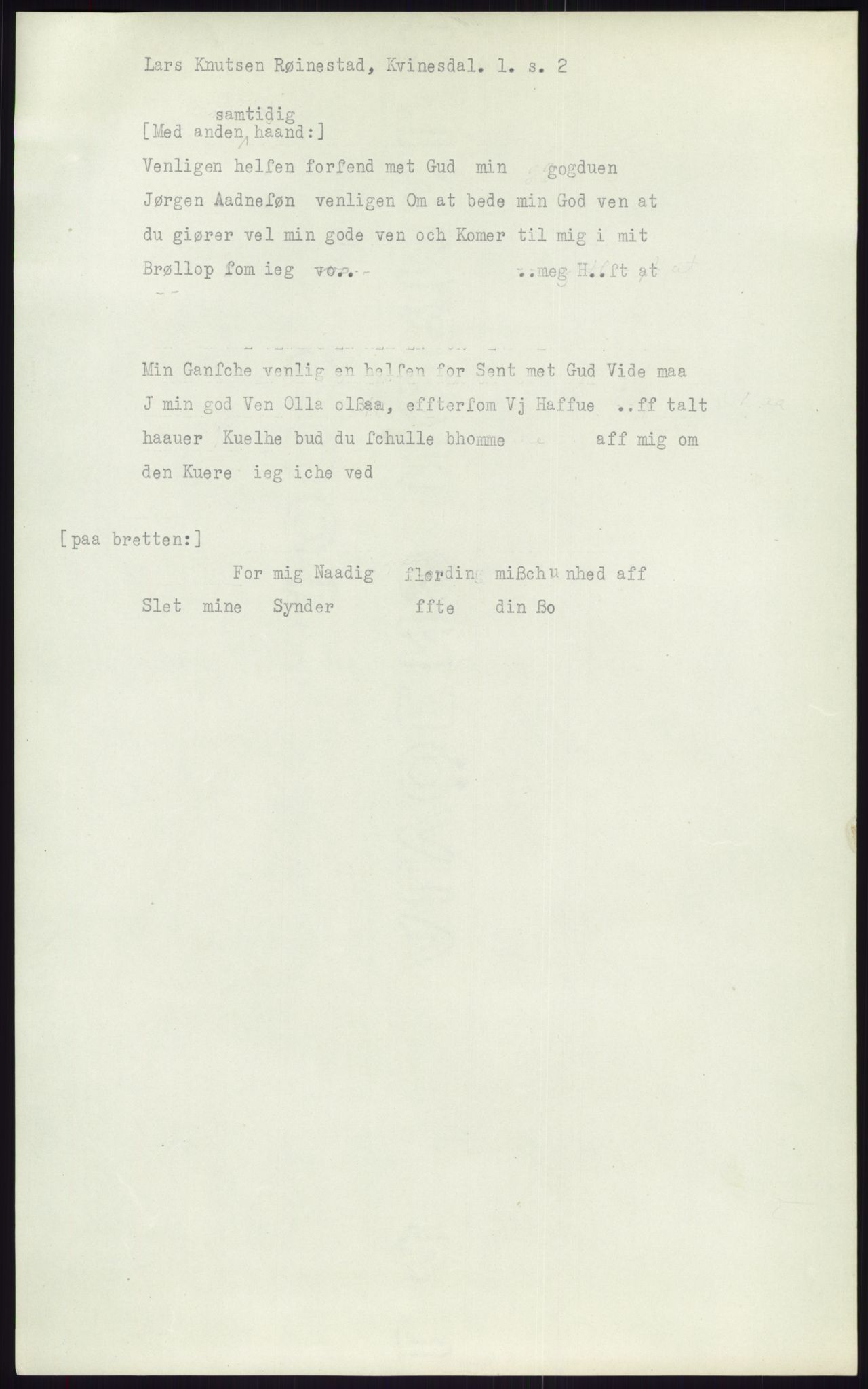 Samlinger til kildeutgivelse, Diplomavskriftsamlingen, AV/RA-EA-4053/H/Ha, p. 2491