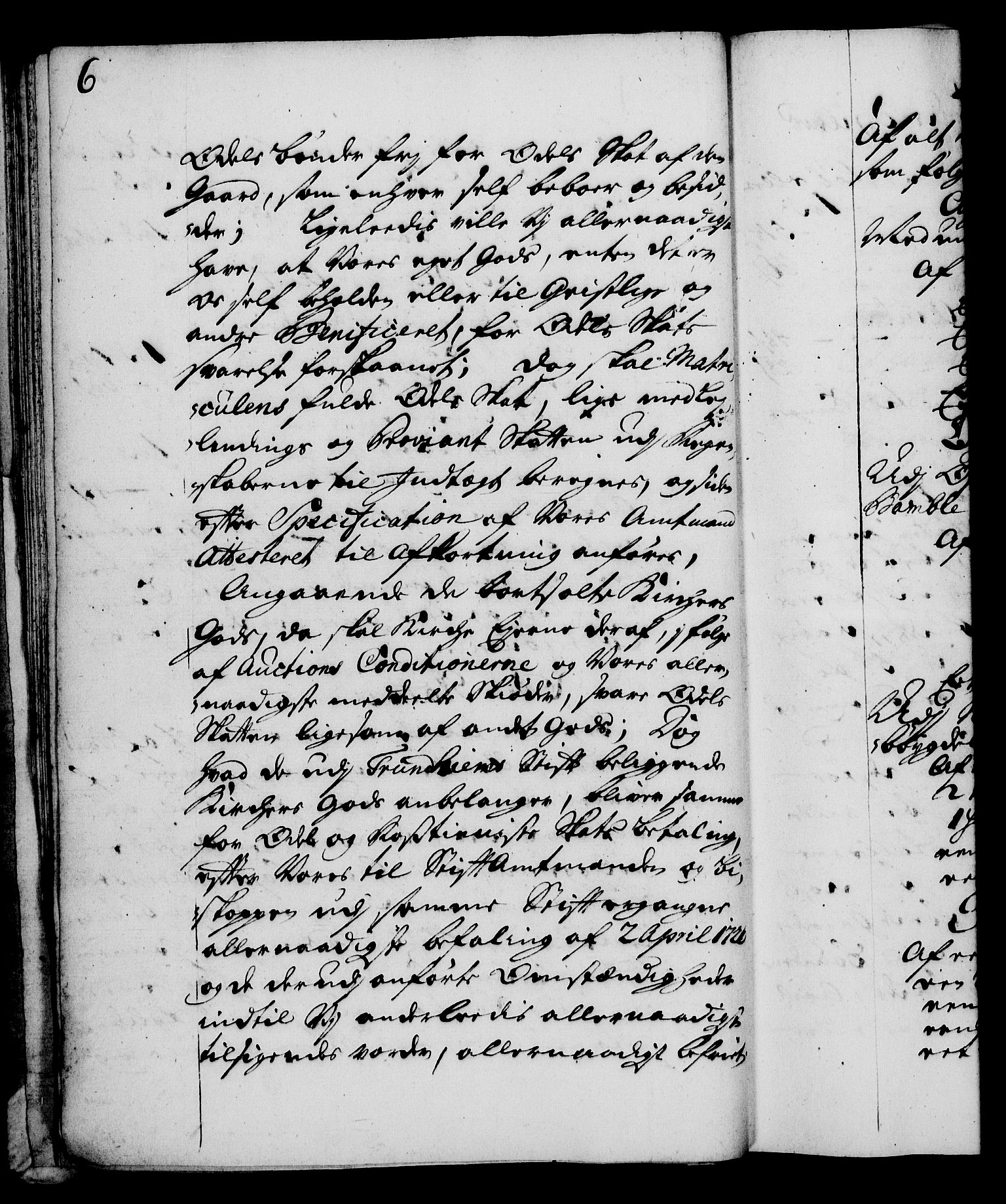Rentekammeret, Kammerkanselliet, RA/EA-3111/G/Gg/Gga/L0003: Norsk ekspedisjonsprotokoll med register (merket RK 53.3), 1727-1734, p. 6