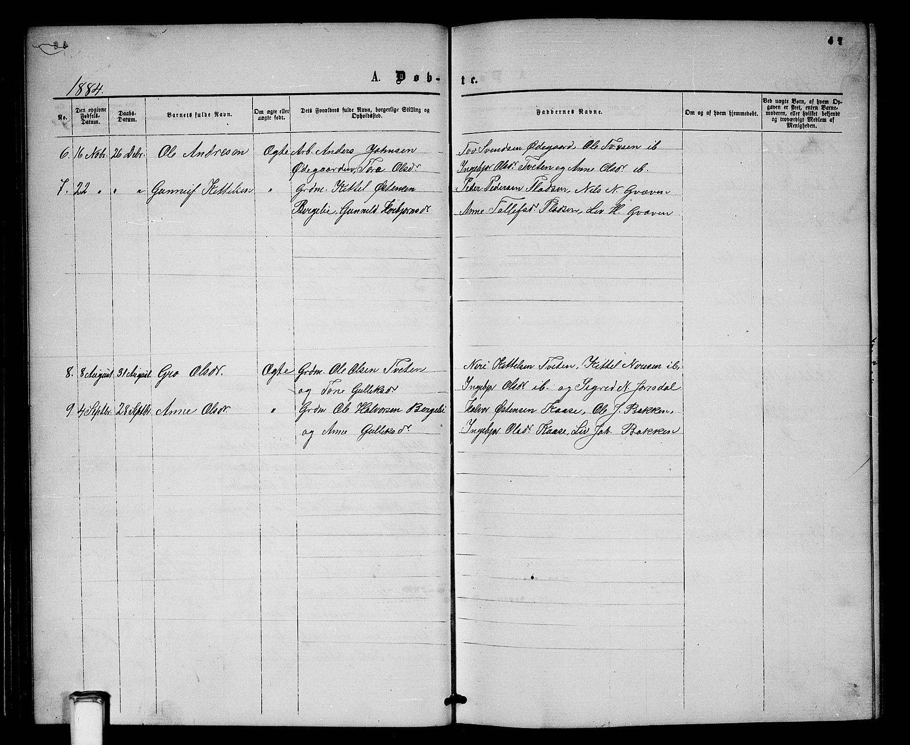Gransherad kirkebøker, SAKO/A-267/G/Gb/L0002: Parish register (copy) no. II 2, 1860-1886, p. 47